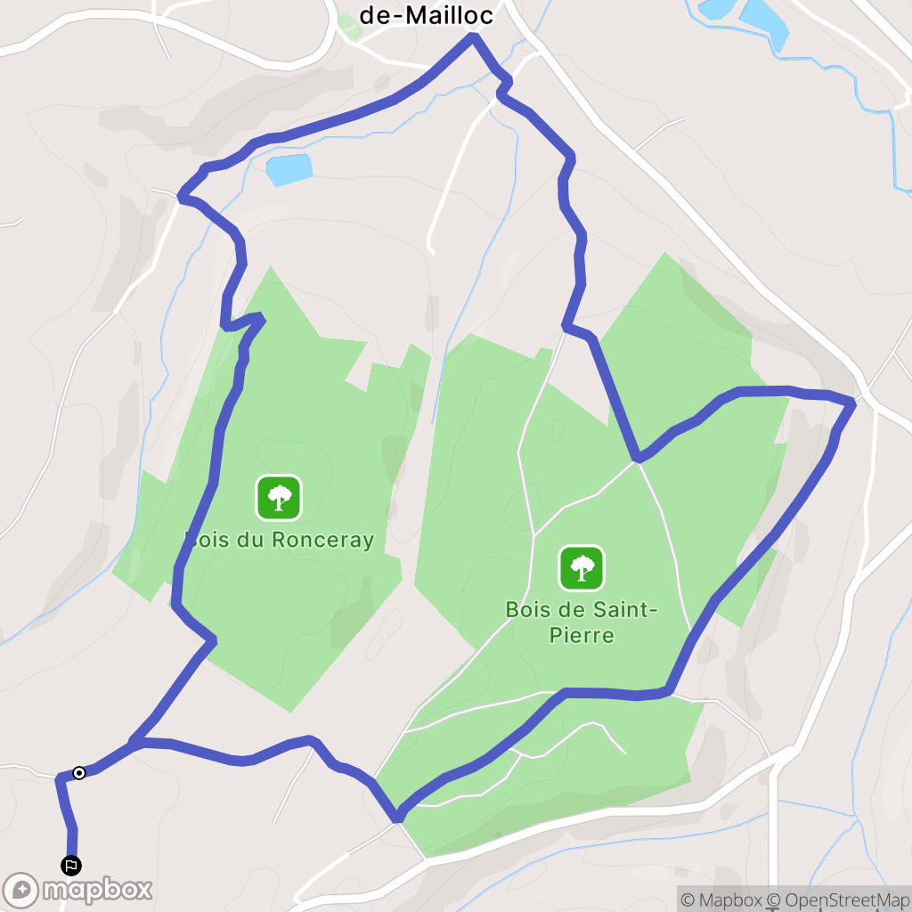 Valorbiquet : carte du parcours de randonnée - France