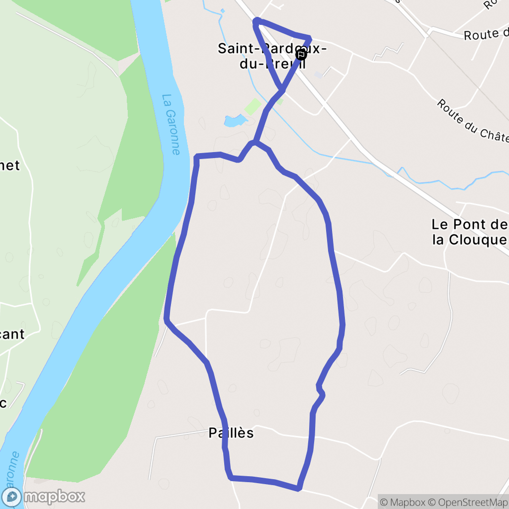 Saint-Pardoux-du-Breuil : carte du parcours de randonnée - France