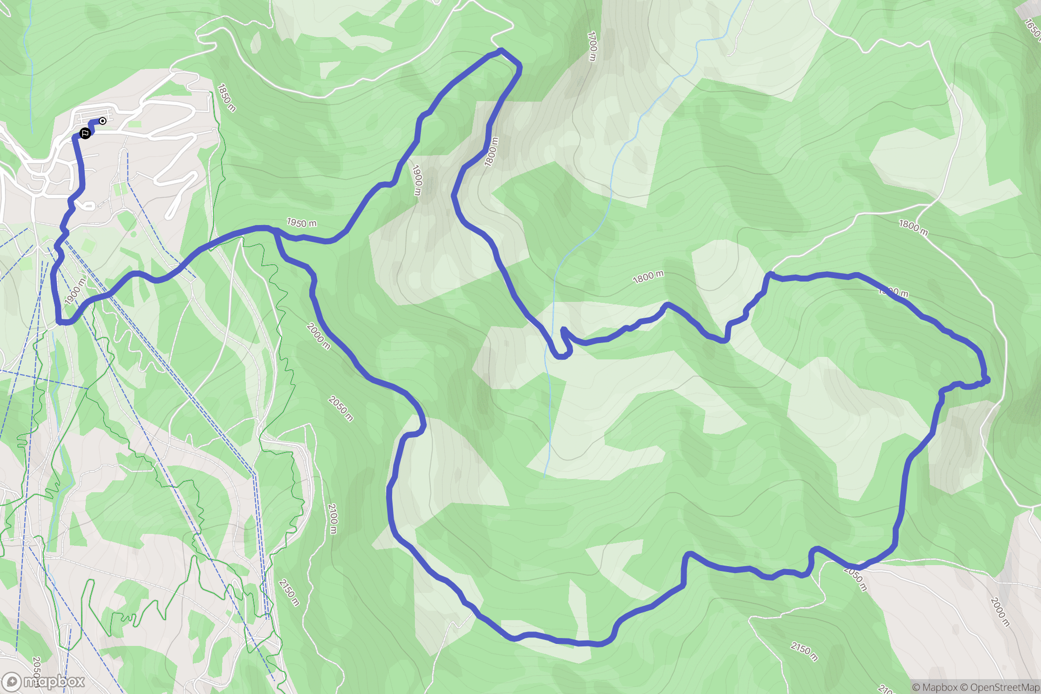 Risoul : carte du parcours de randonnée - France