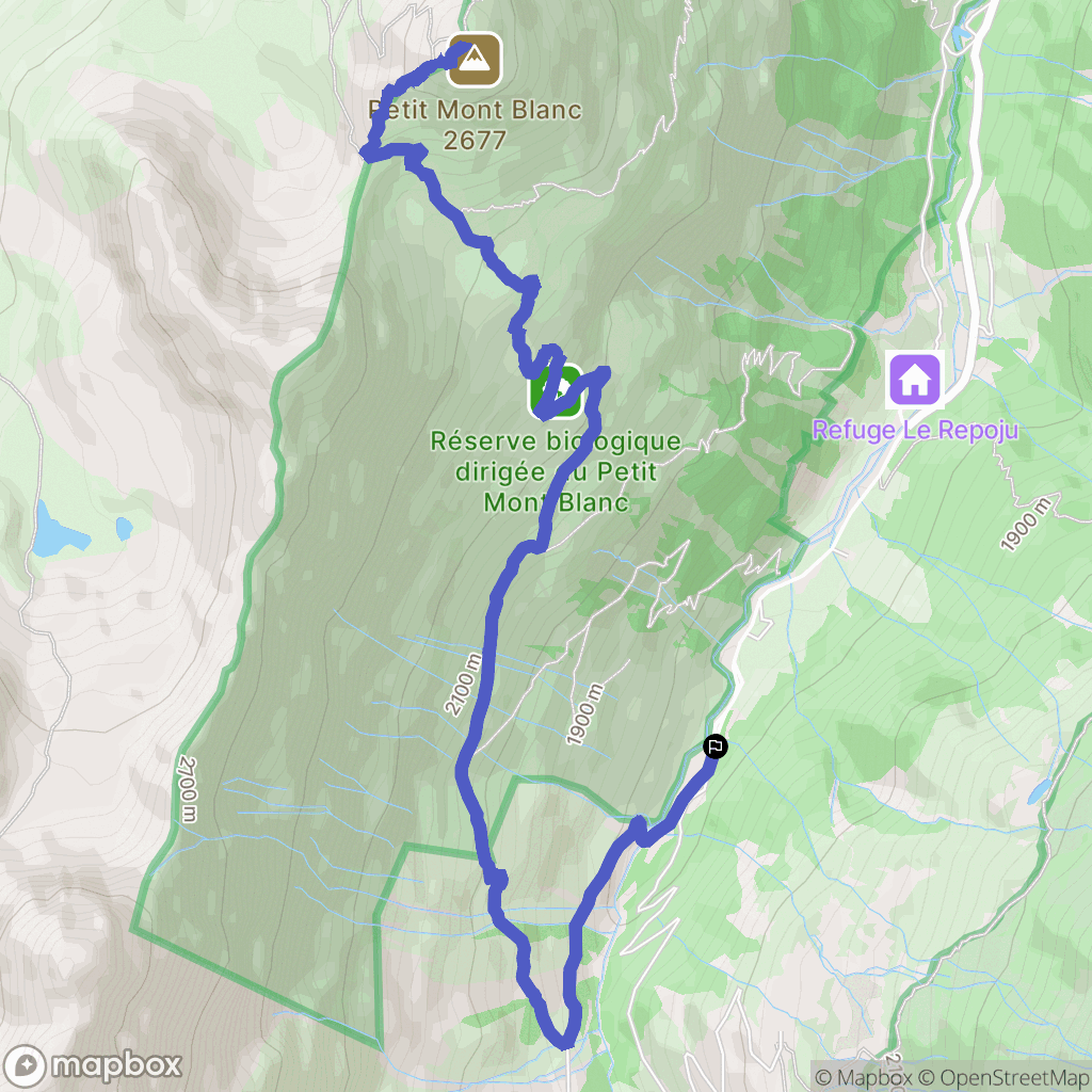 Pralognan-la-Vanoise : carte du parcours de randonnée - France