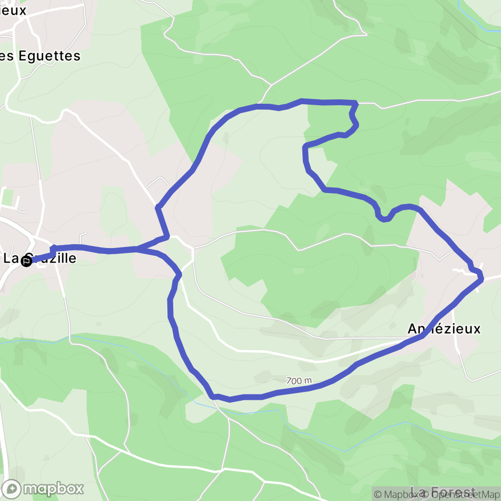 Saint-Jean-Soleymieux : carte du parcours de randonnée - France
