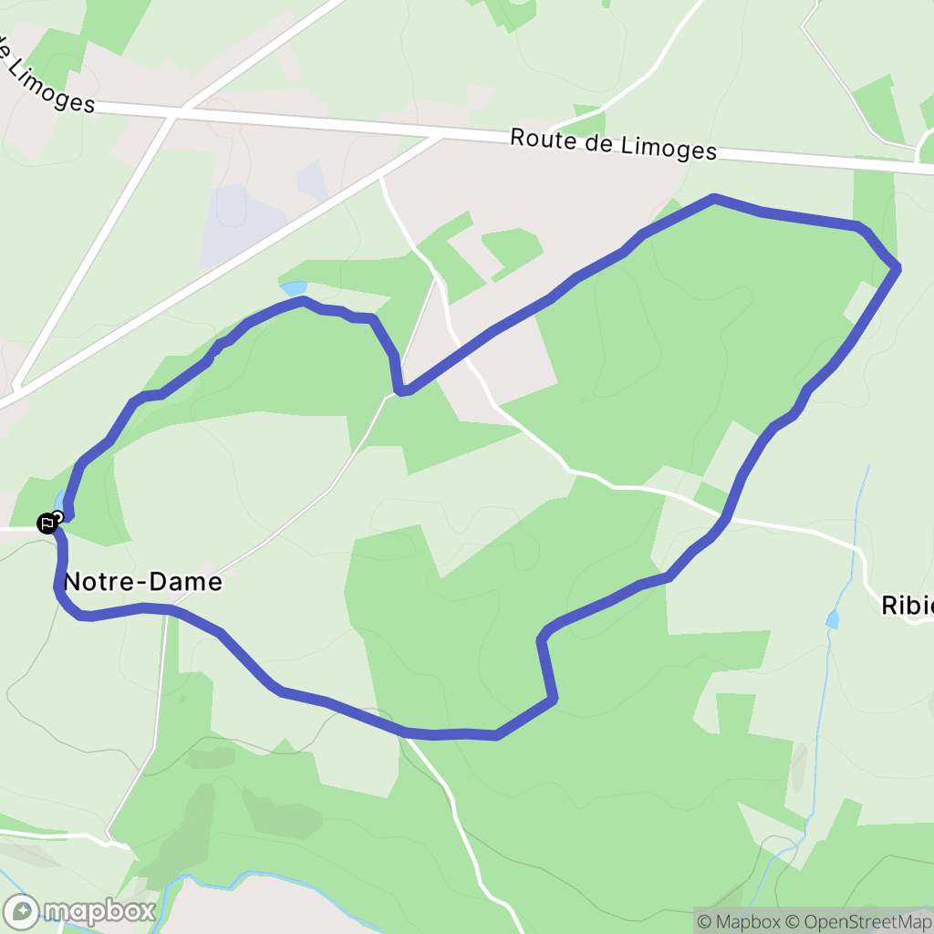 Neuvic-Entier : carte du parcours de randonnée - France