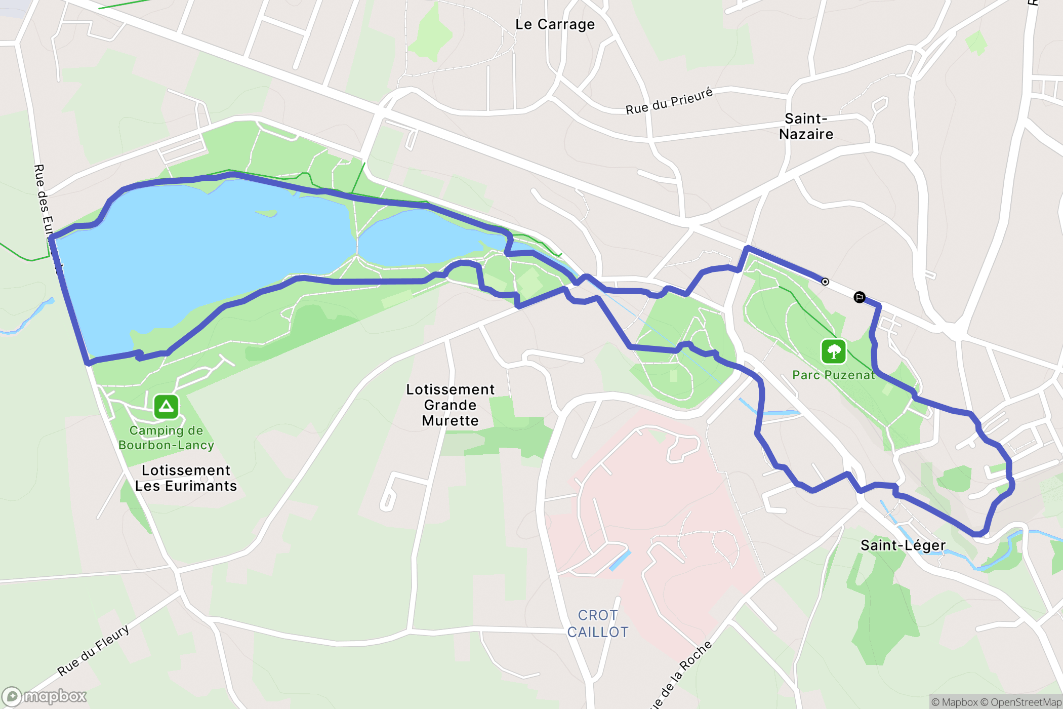 Bourbon-Lancy : carte du parcours de randonnée - France