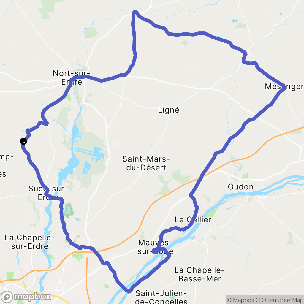 Casson : carte du parcours de randonnée - France