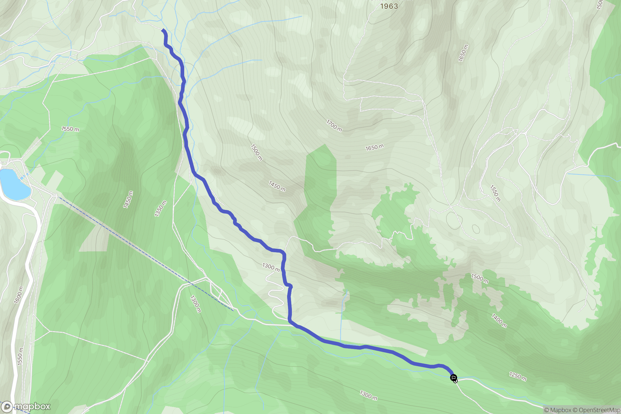 Taninges : carte du parcours de randonnée - France