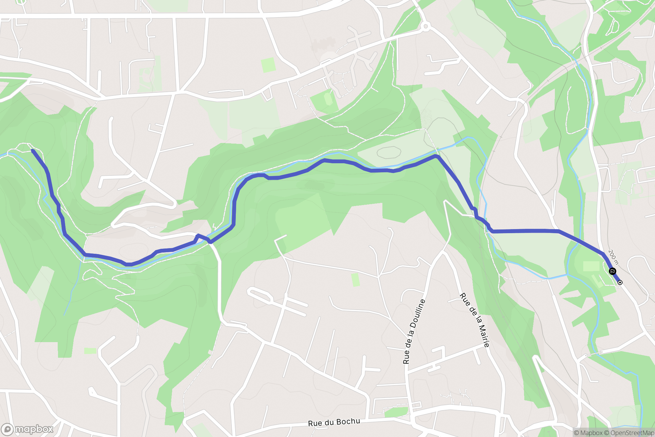 Francheville : carte du parcours de randonnée - France