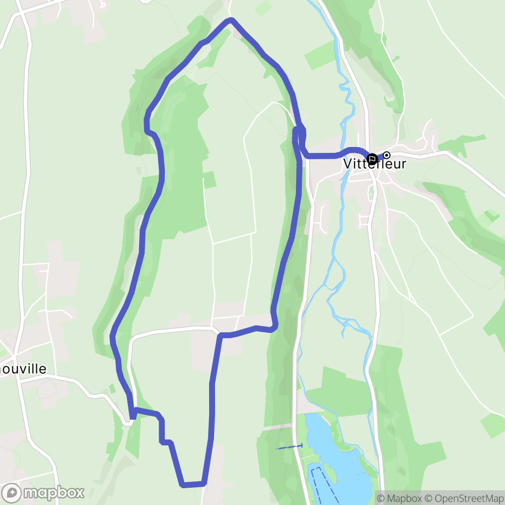 Vittefleur : carte du parcours de randonnée - France