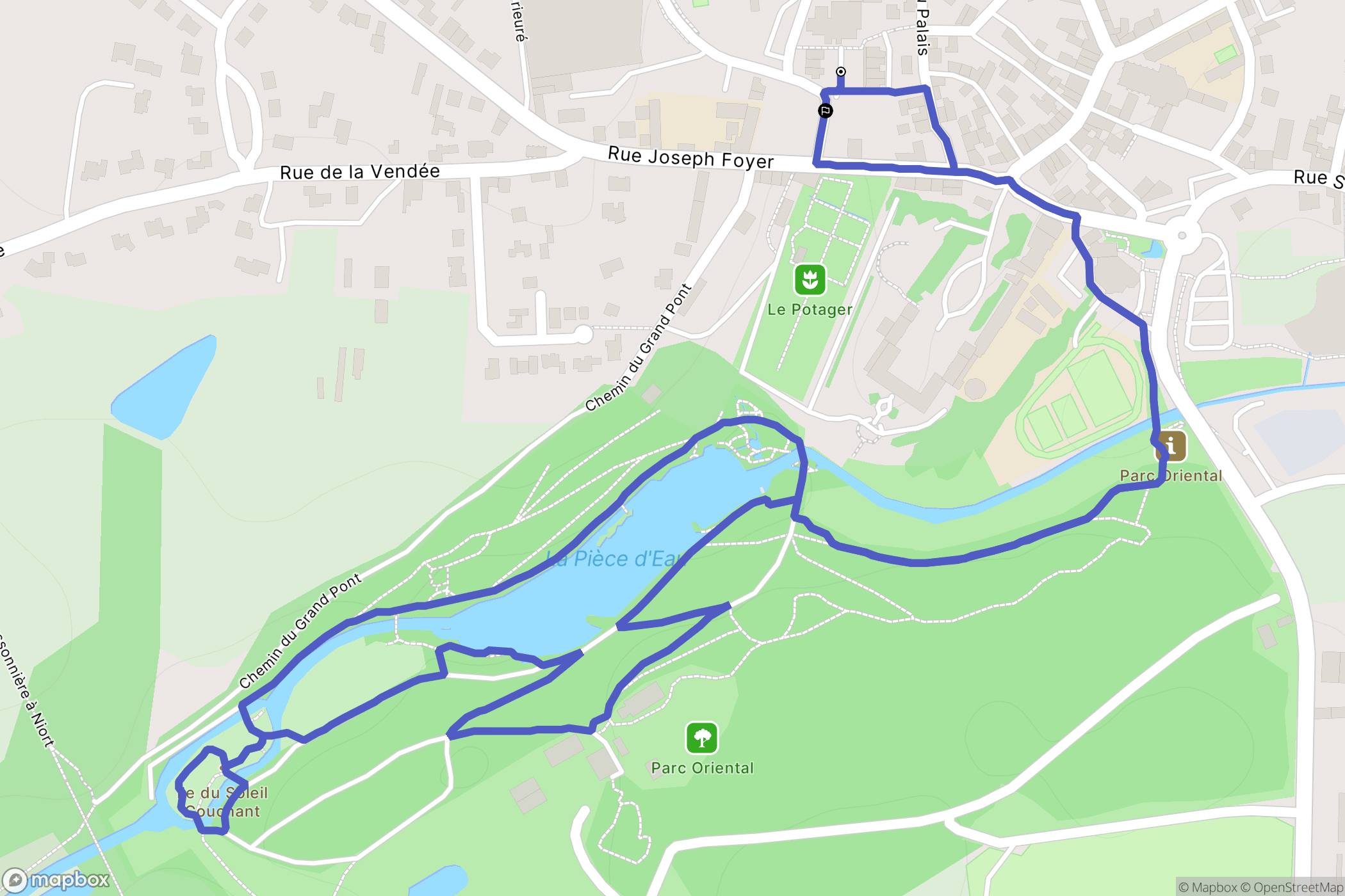 Maulevrier : carte du parcours de randonnée - France