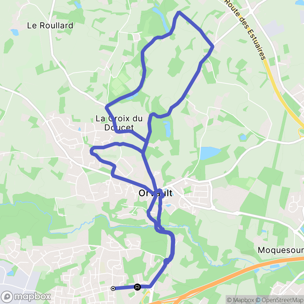 Orvault : carte du parcours de randonnée - France