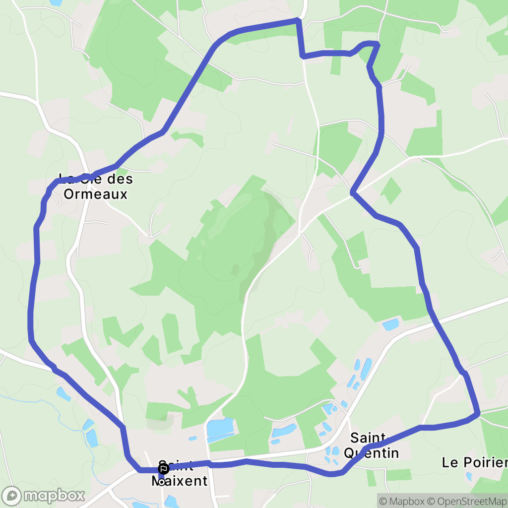 Saint-Maixent : carte du parcours de randonnée - France