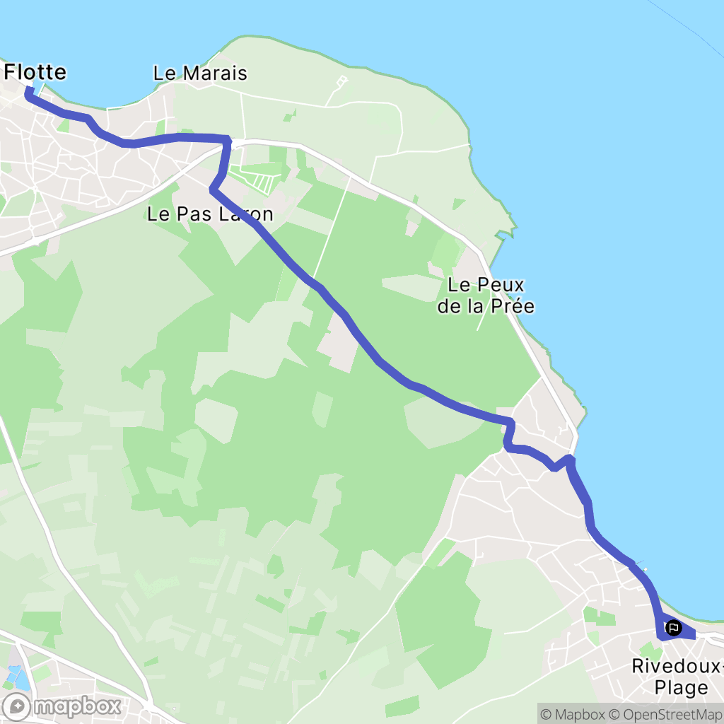Rivedoux-Plage : carte du parcours de randonnée - France