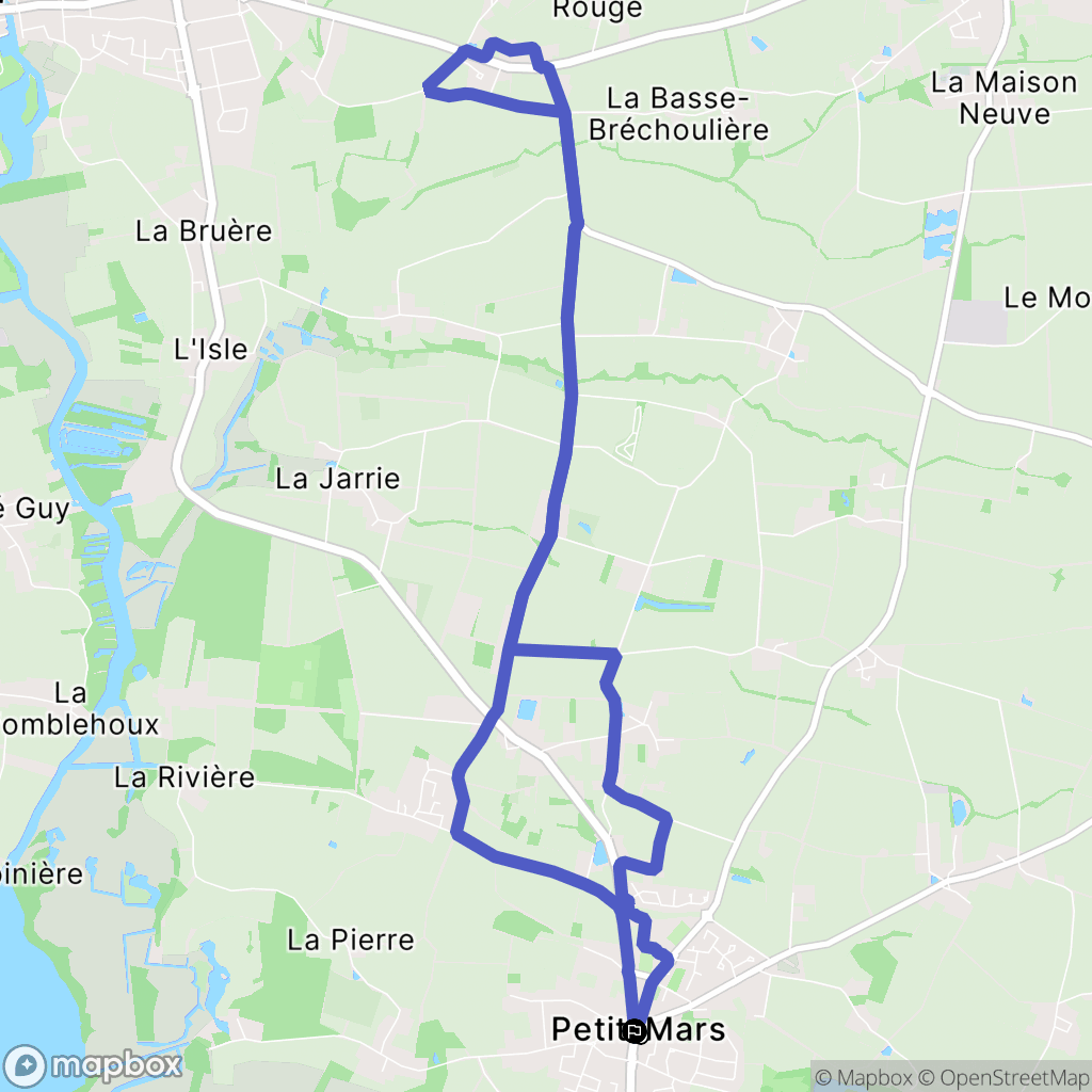 Petit-Mars : carte du parcours de randonnée - France