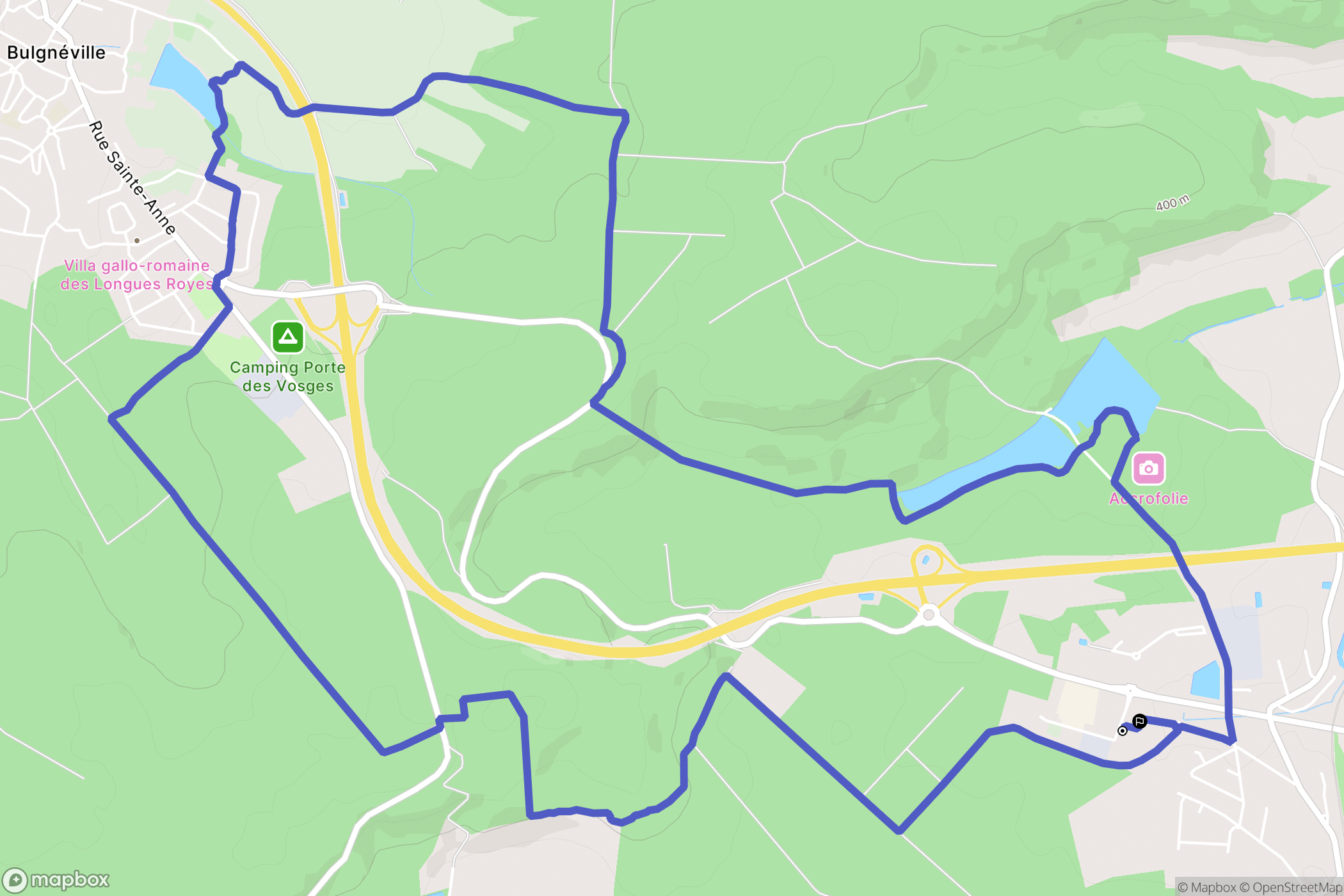 Contrexéville : carte du parcours de randonnée - France