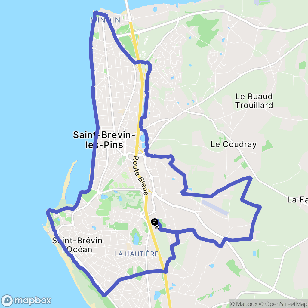 Saint-Brevin-les-Pins : carte du parcours de randonnée - France