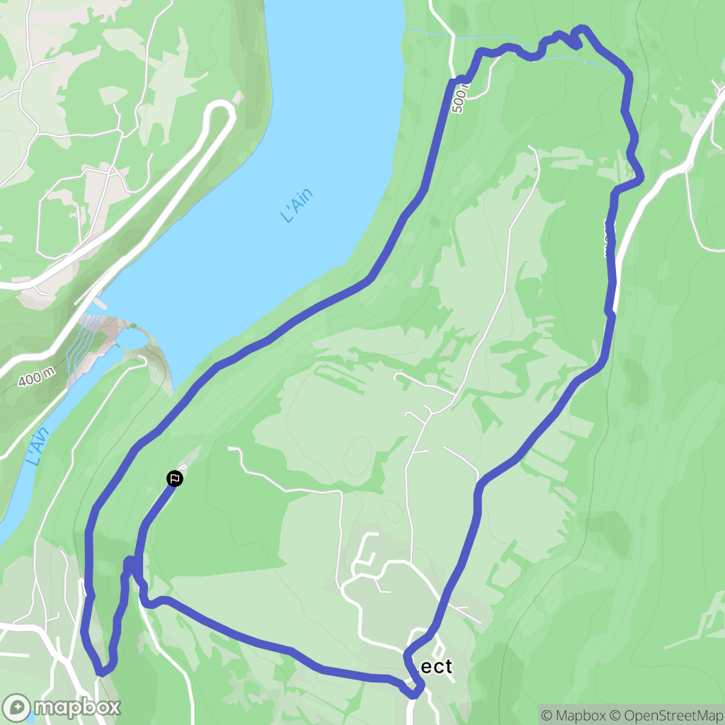 Lect : carte du parcours de randonnée - France