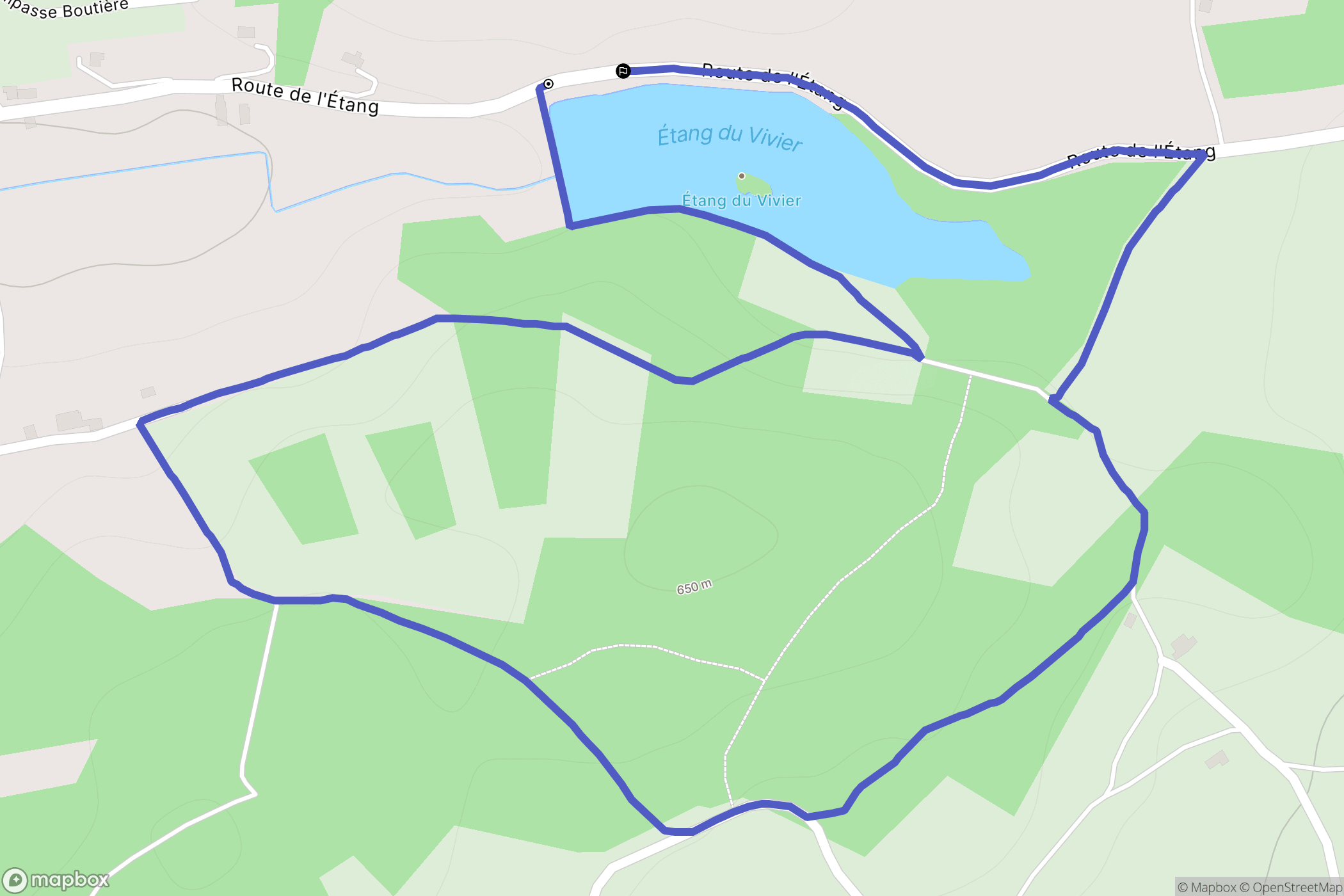 Valencogne : carte du parcours de randonnée - France