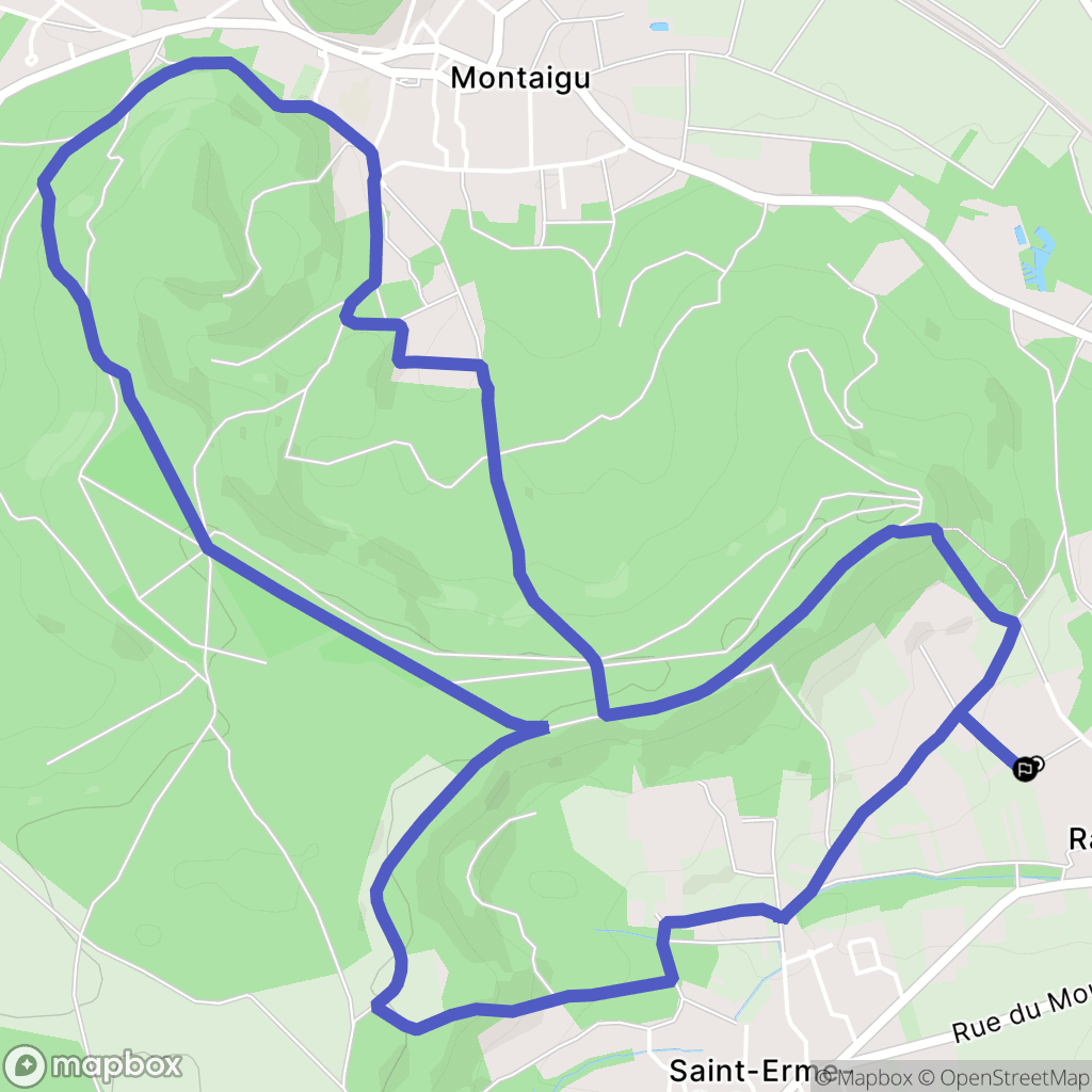 Saint-Erme-Outre-et-Ramecourt : carte du parcours de randonnée - France