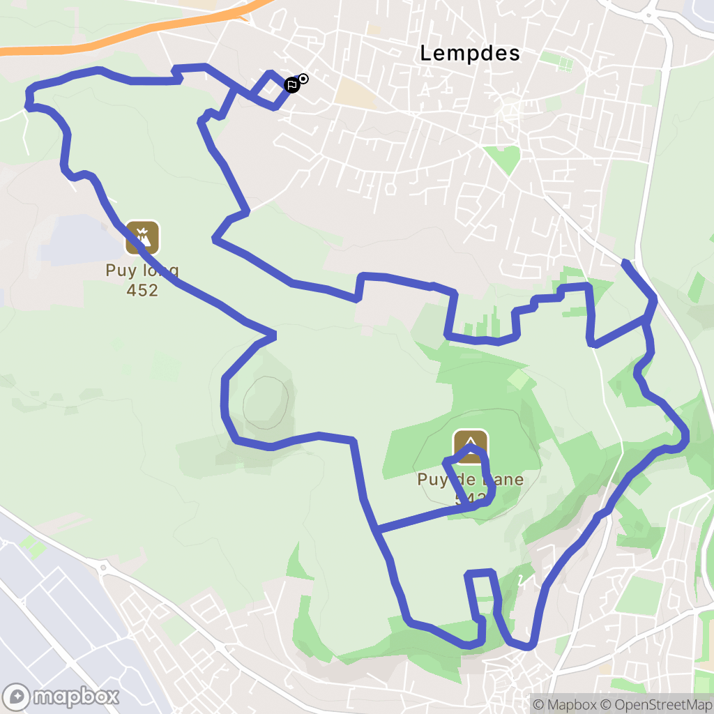 Lempdes : carte du parcours de randonnée - France