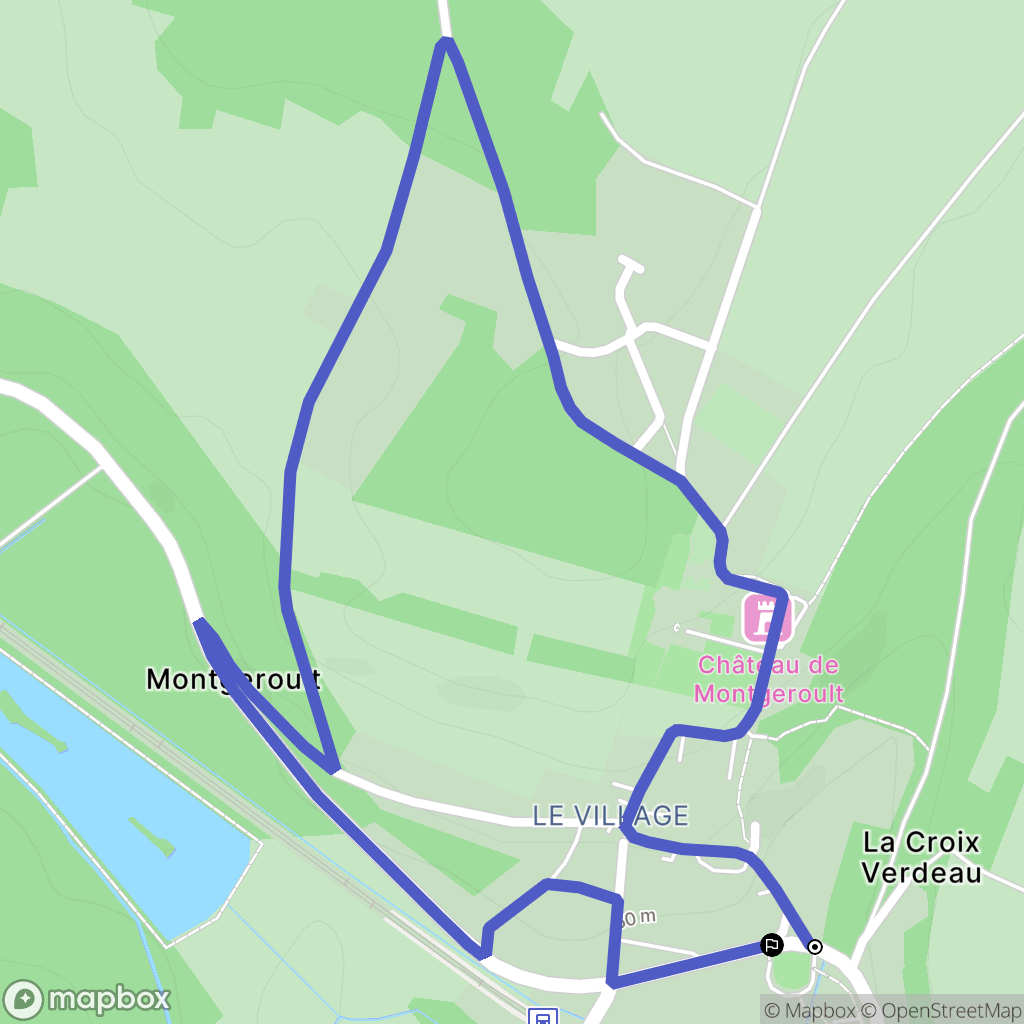 Montgeroult : carte du parcours de randonnée - France