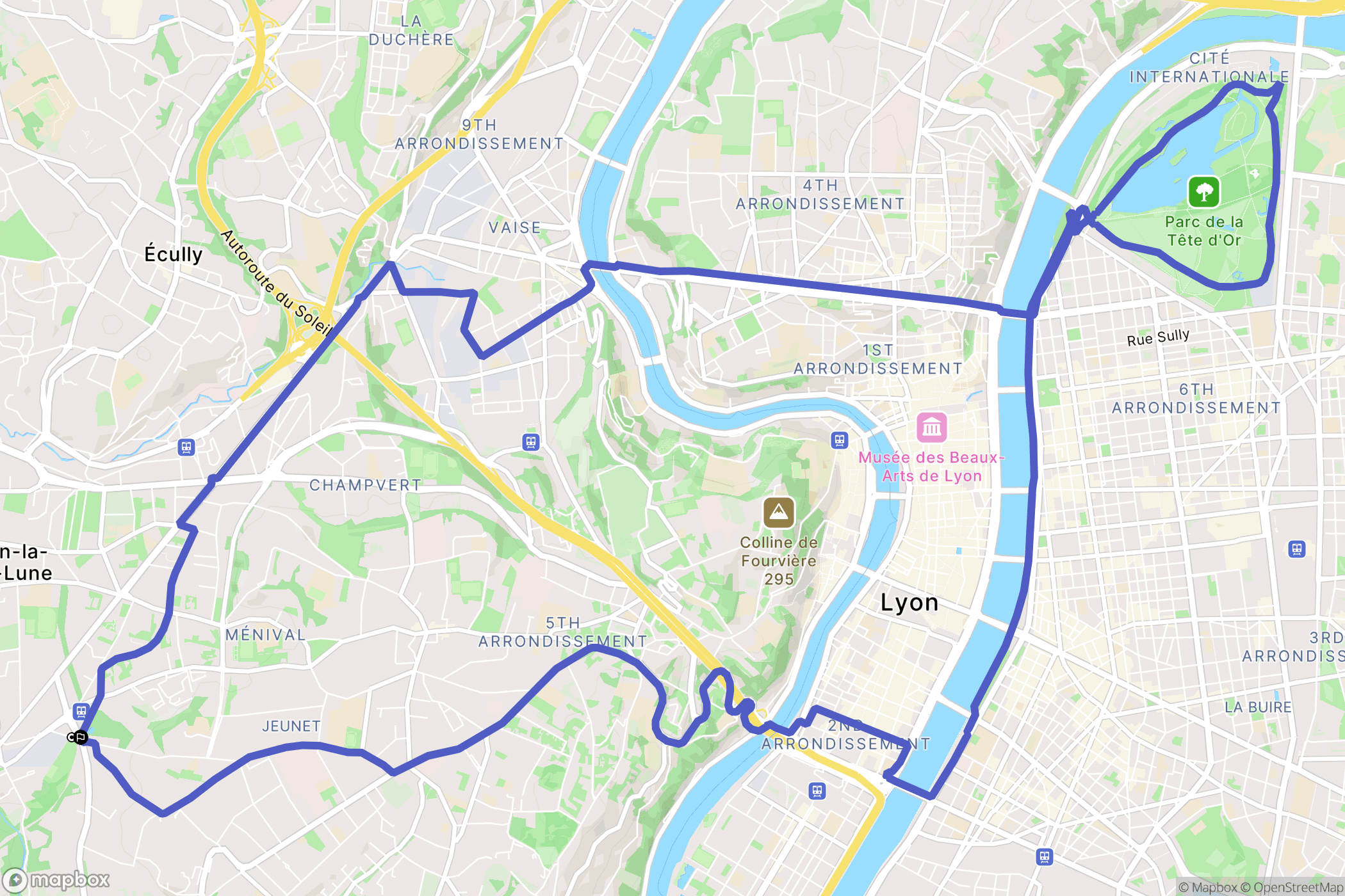 Francheville : carte du parcours de randonnée - France
