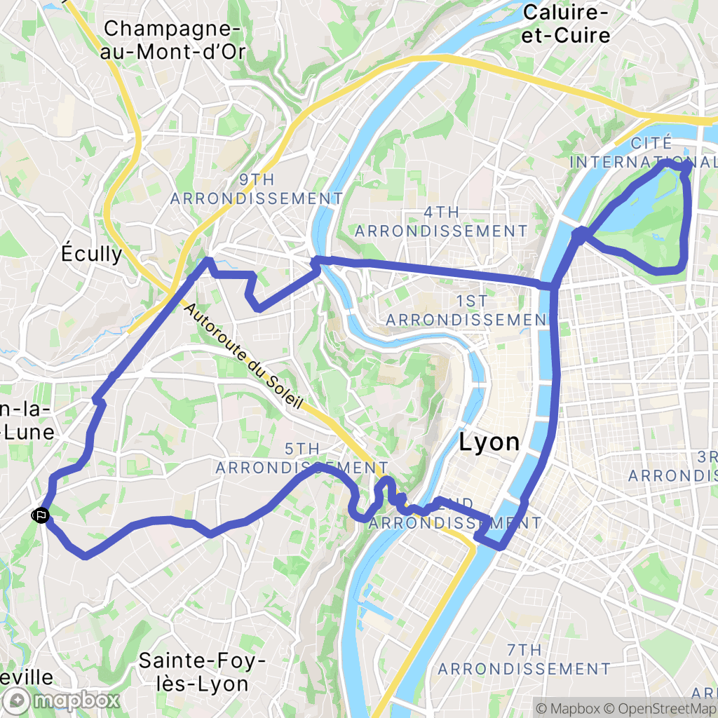 Francheville : carte du parcours de randonnée - France