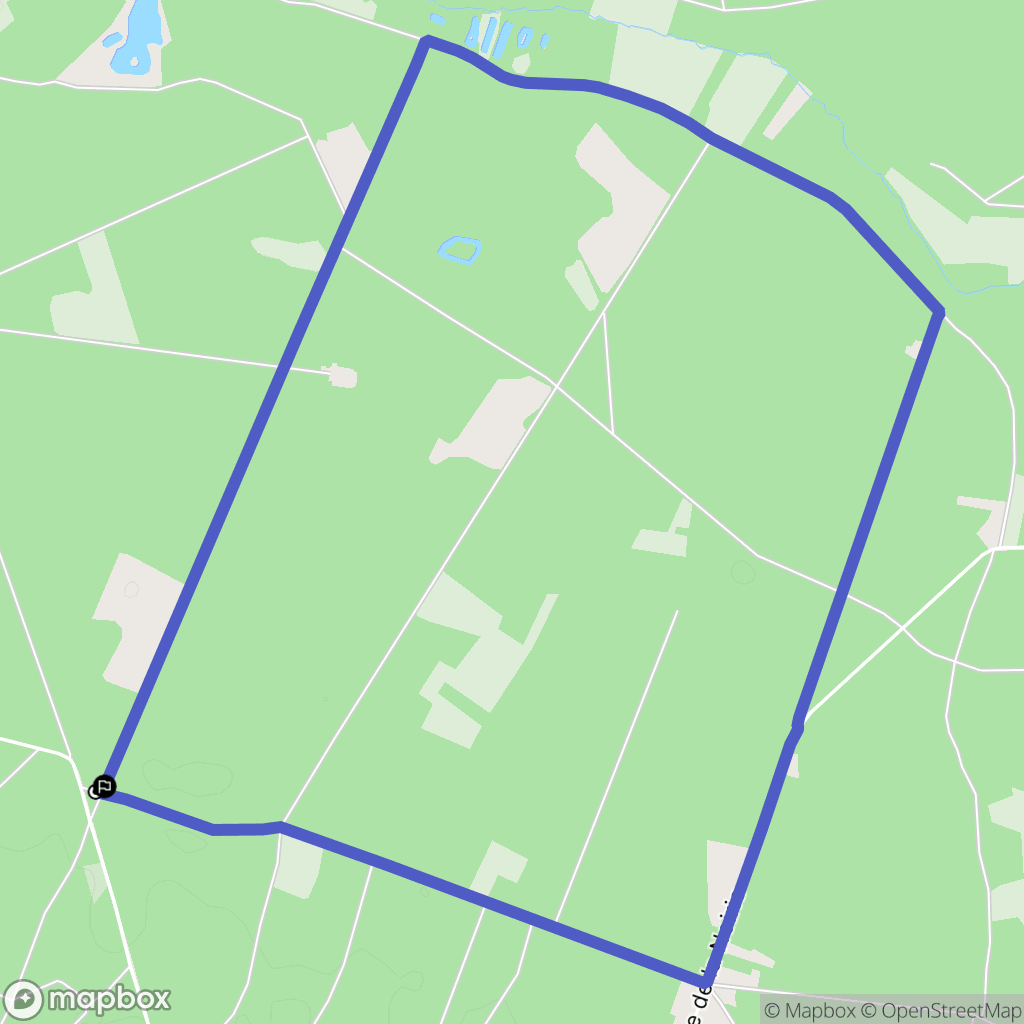 Parigné-le-Pôlin : carte du parcours de randonnée - France