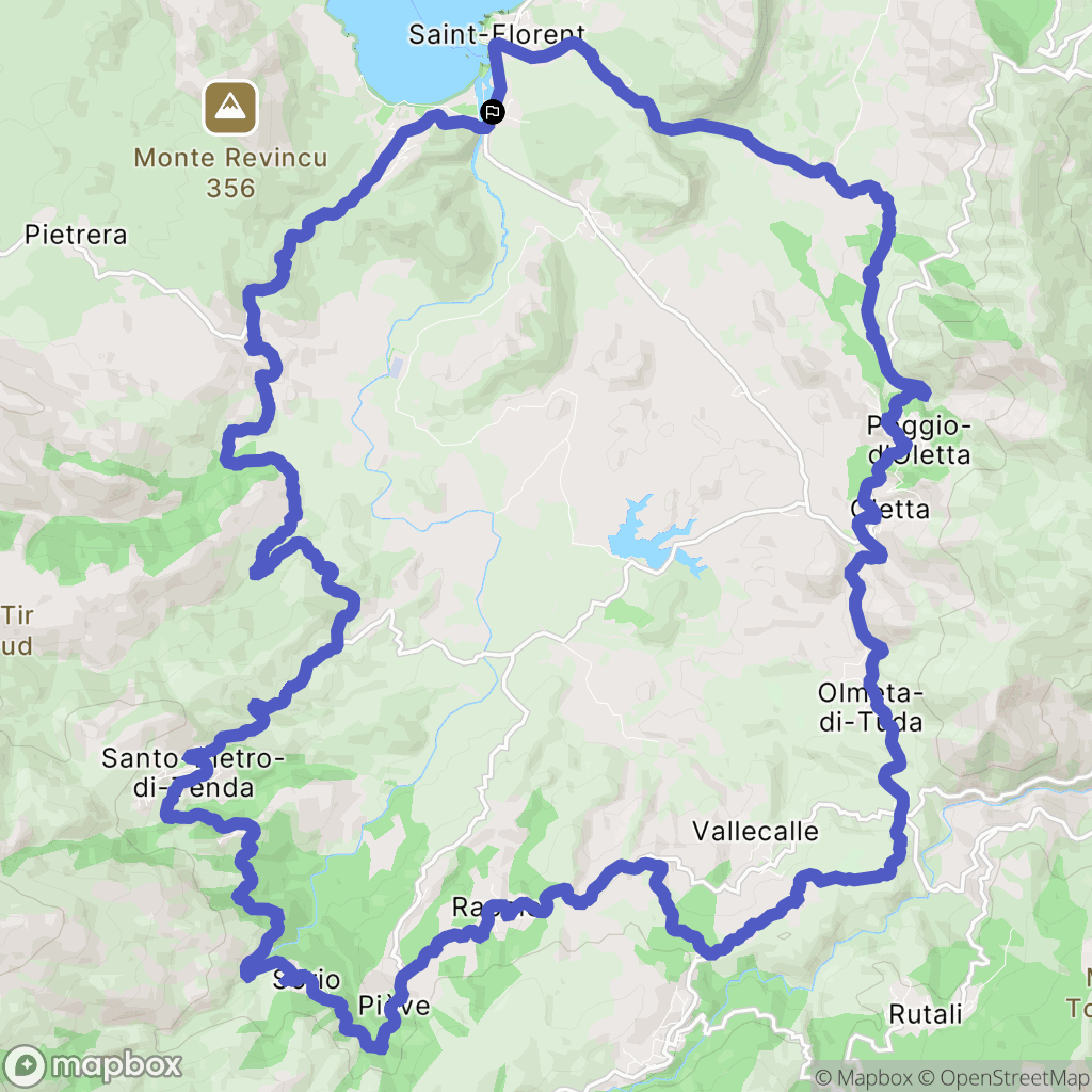 Saint-Florent : carte du parcours de randonnée - France