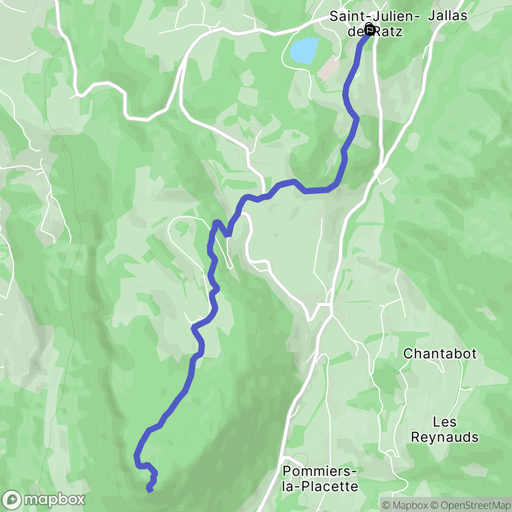 La Sure en Chartreuse : carte du parcours de randonnée - France