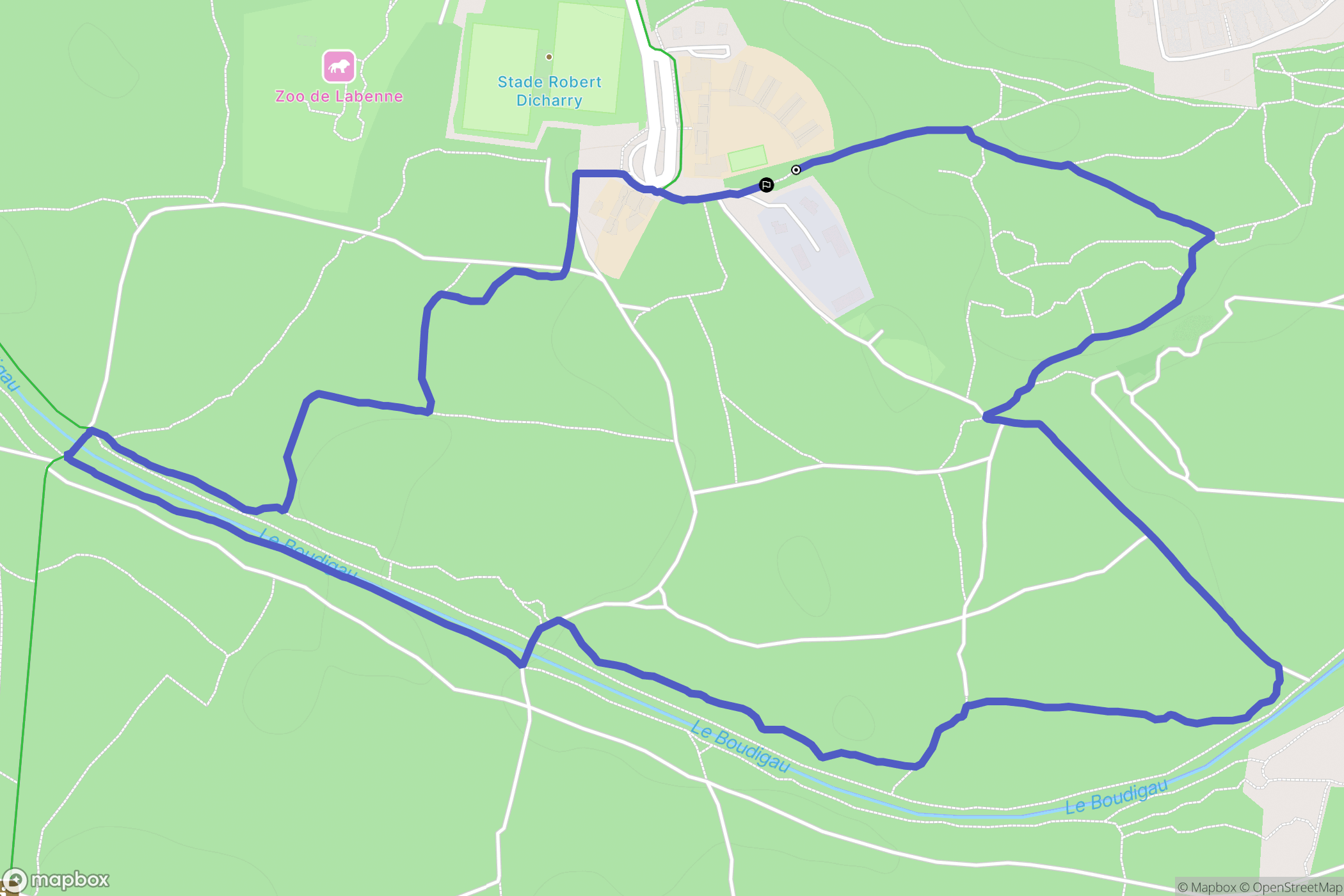 Labenne : carte du parcours de randonnée - France