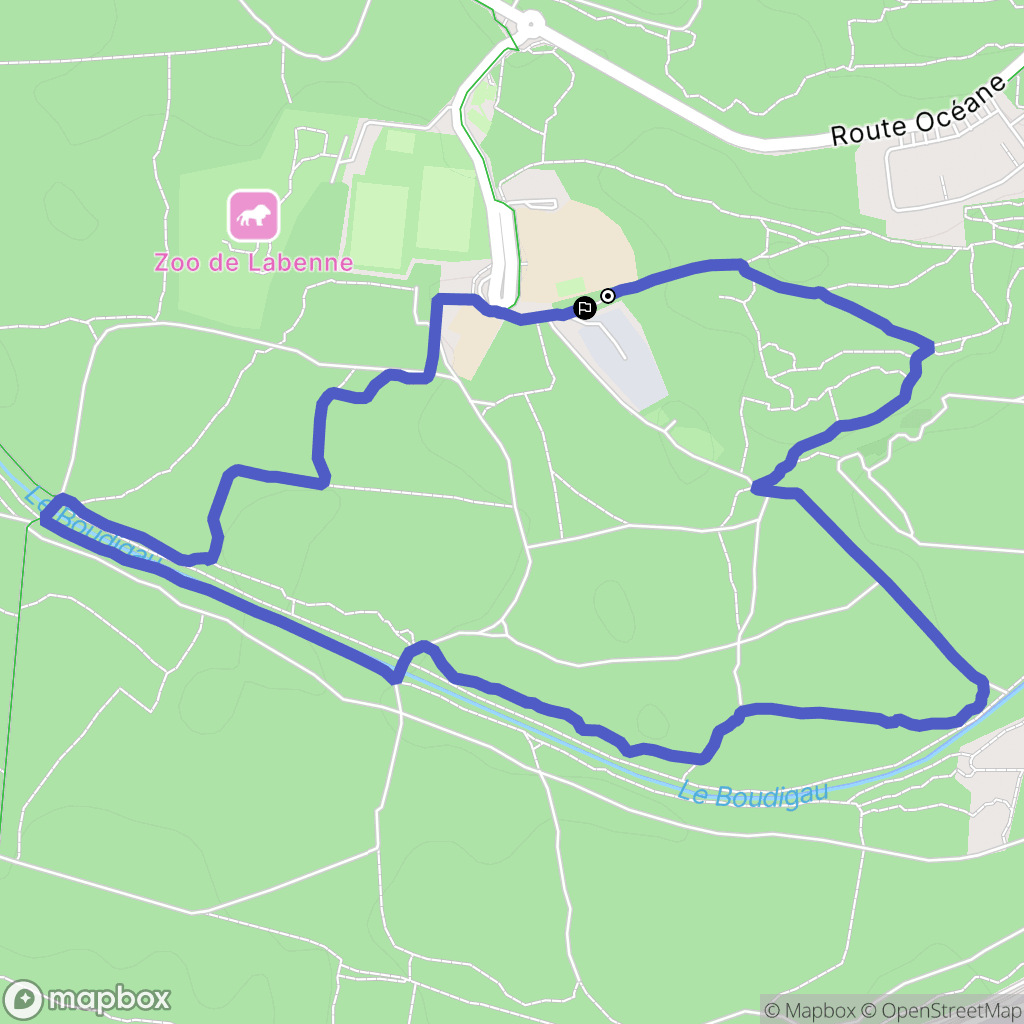 Labenne : carte du parcours de randonnée - France