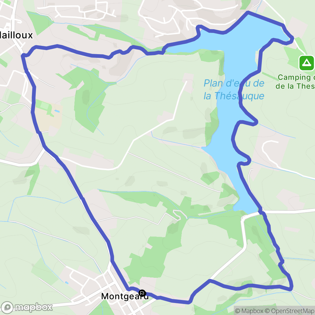 Montgeard : carte du parcours de randonnée - France
