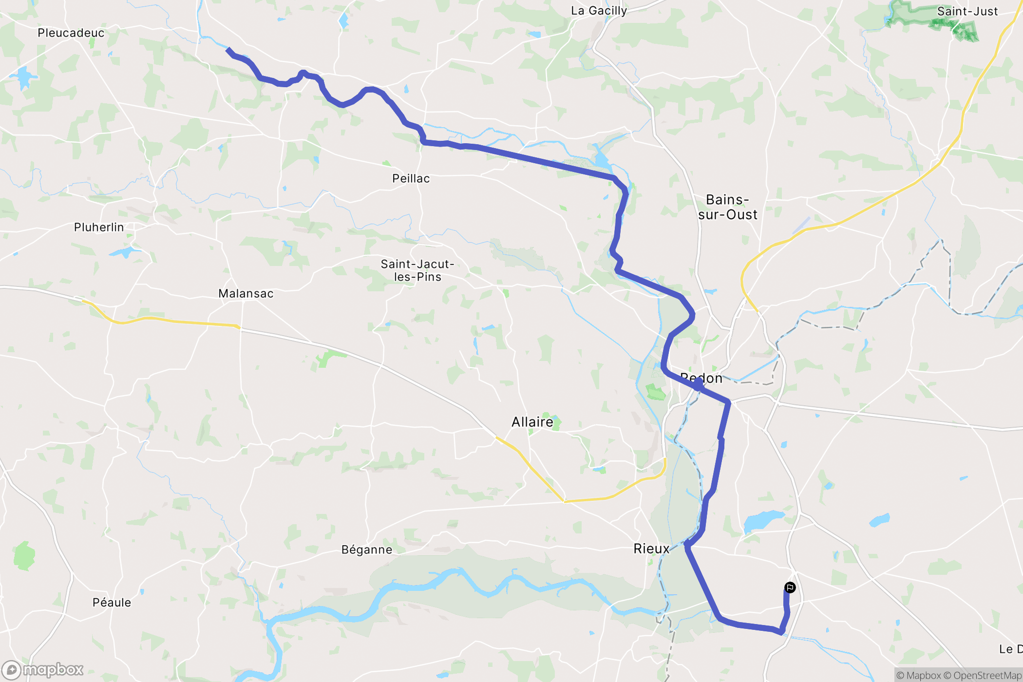 Fégréac : carte du parcours de randonnée - France