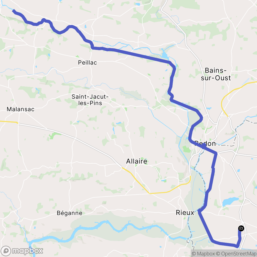 Fégréac : carte du parcours de randonnée - France
