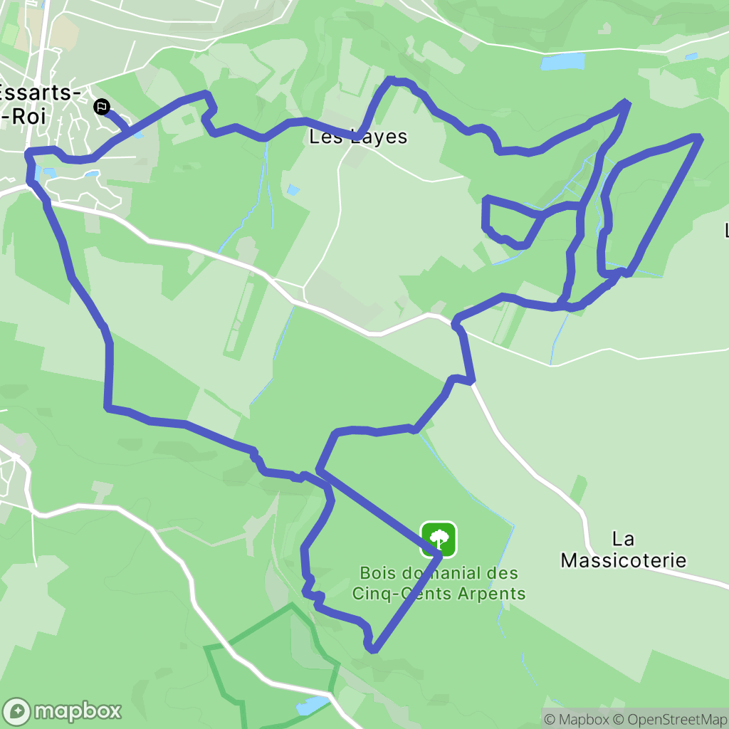Les Essarts-le-Roi : carte du parcours de randonnée - France