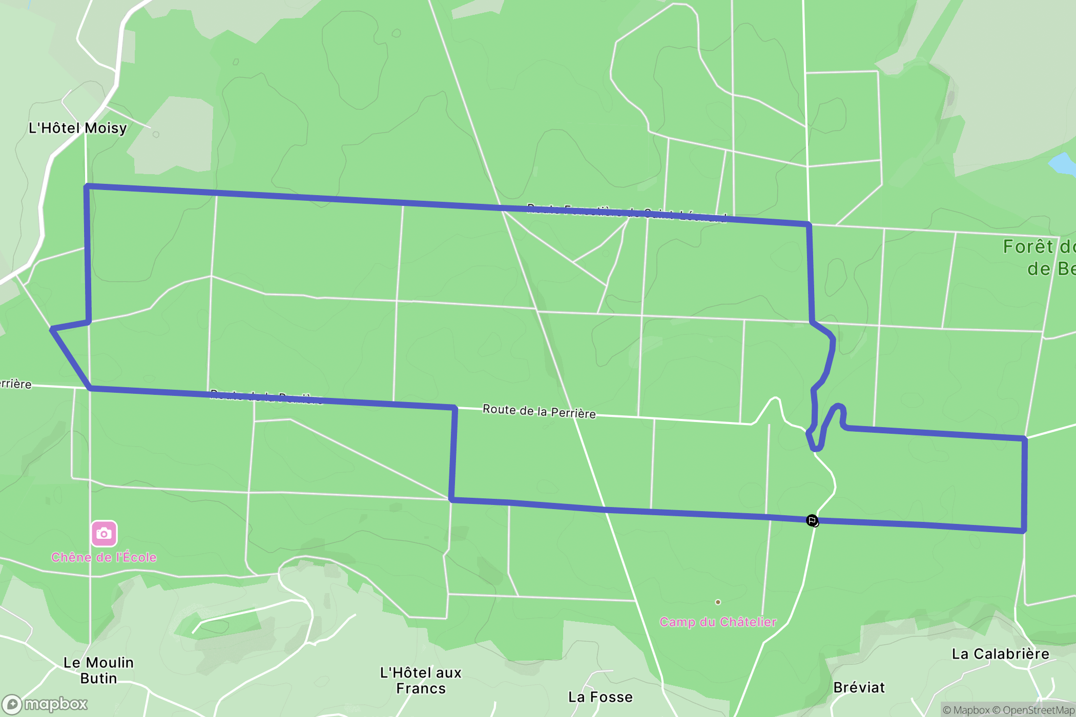 Belforêt-en-Perche : carte du parcours de randonnée - France
