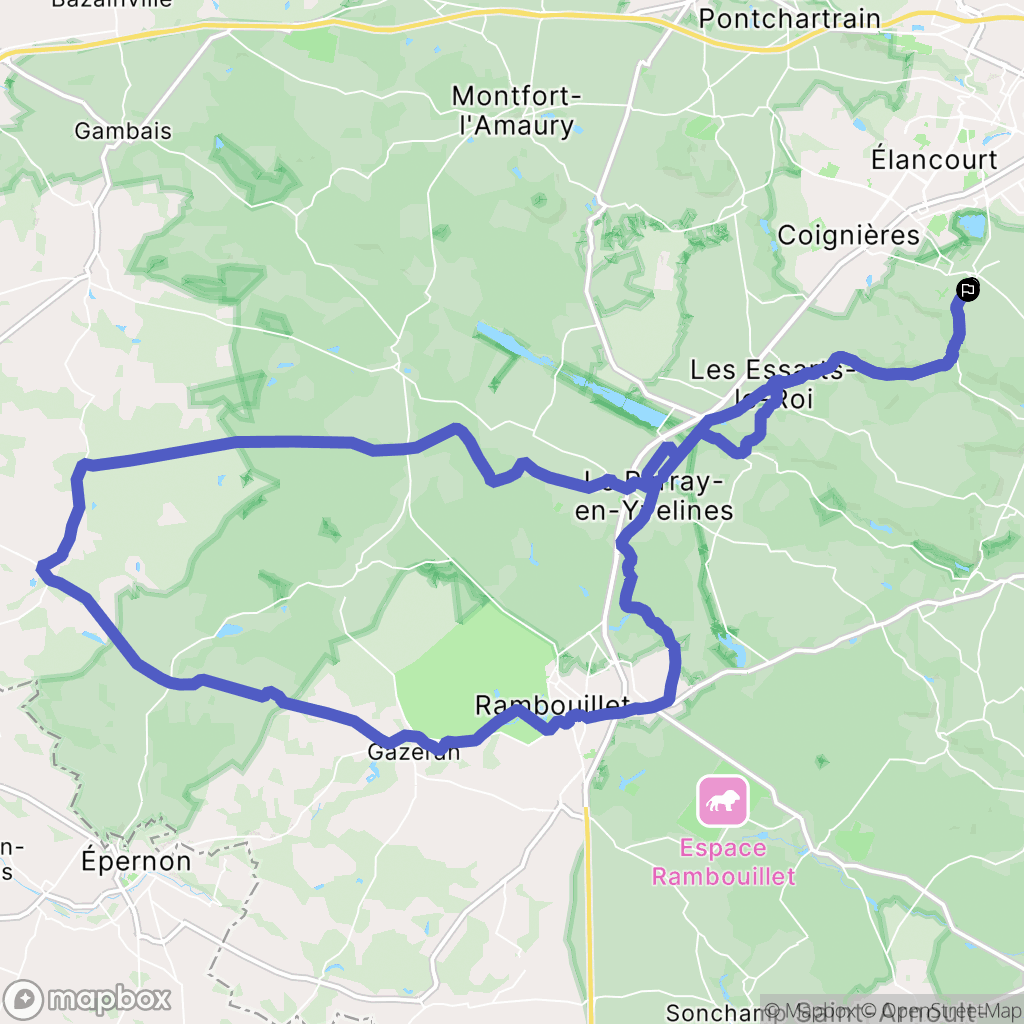 Le Mesnil-Saint-Denis : carte du parcours de randonnée - France
