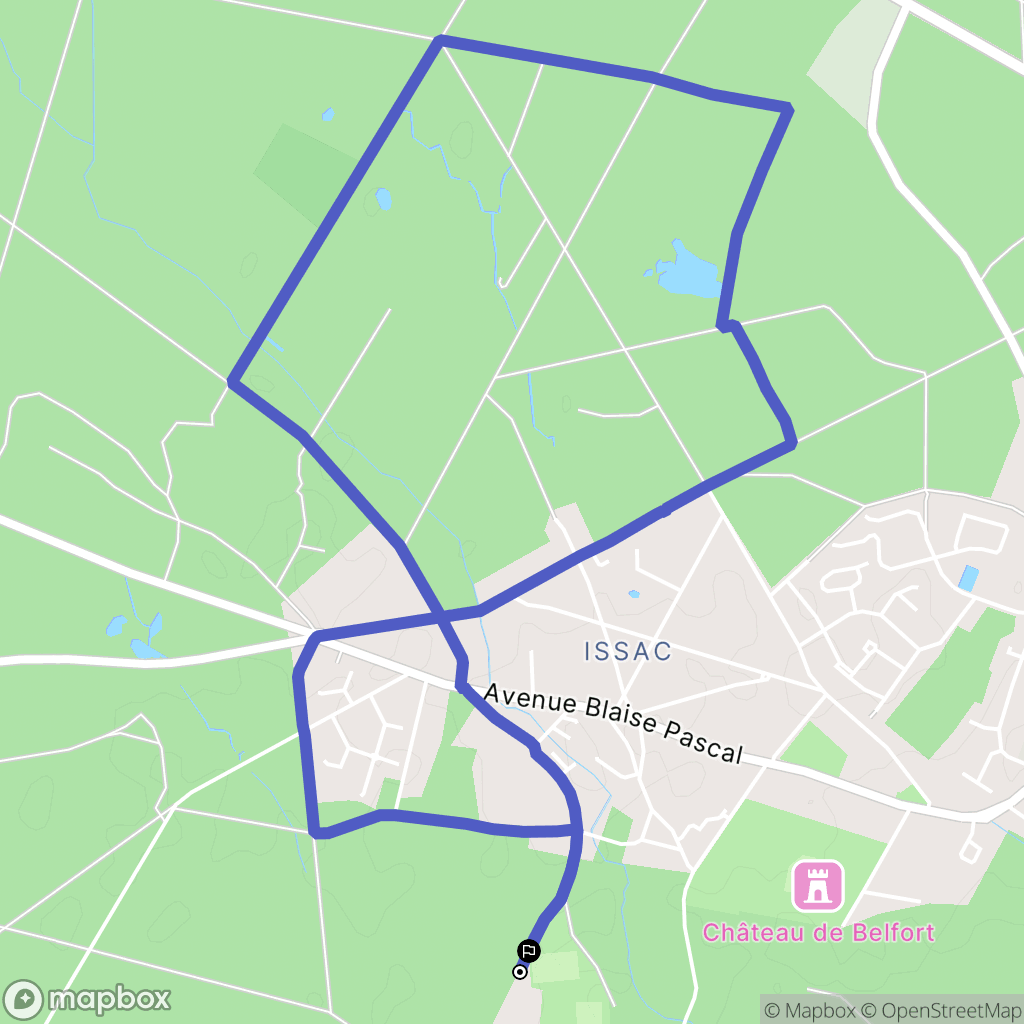 Saint-Médard-en-Jalles : carte du parcours de randonnée - France