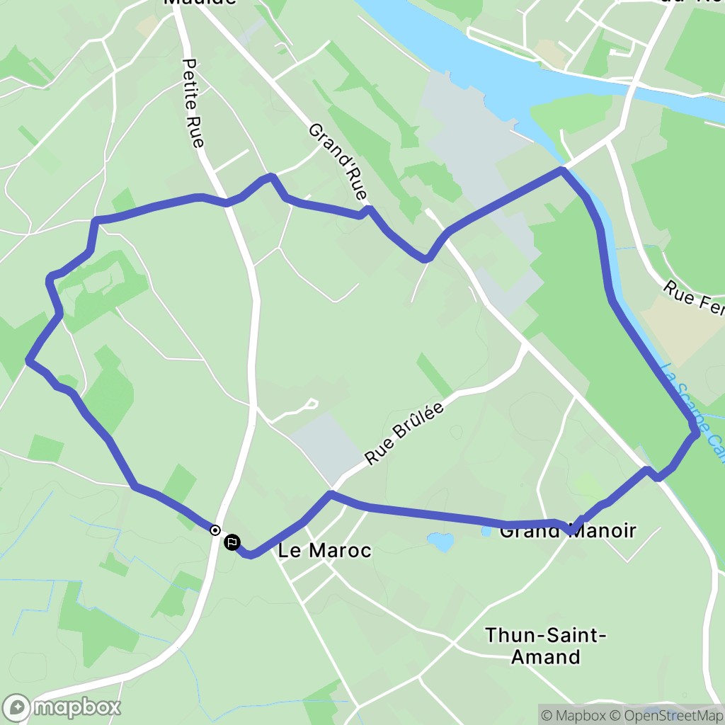 Maulde : carte du parcours de randonnée - France