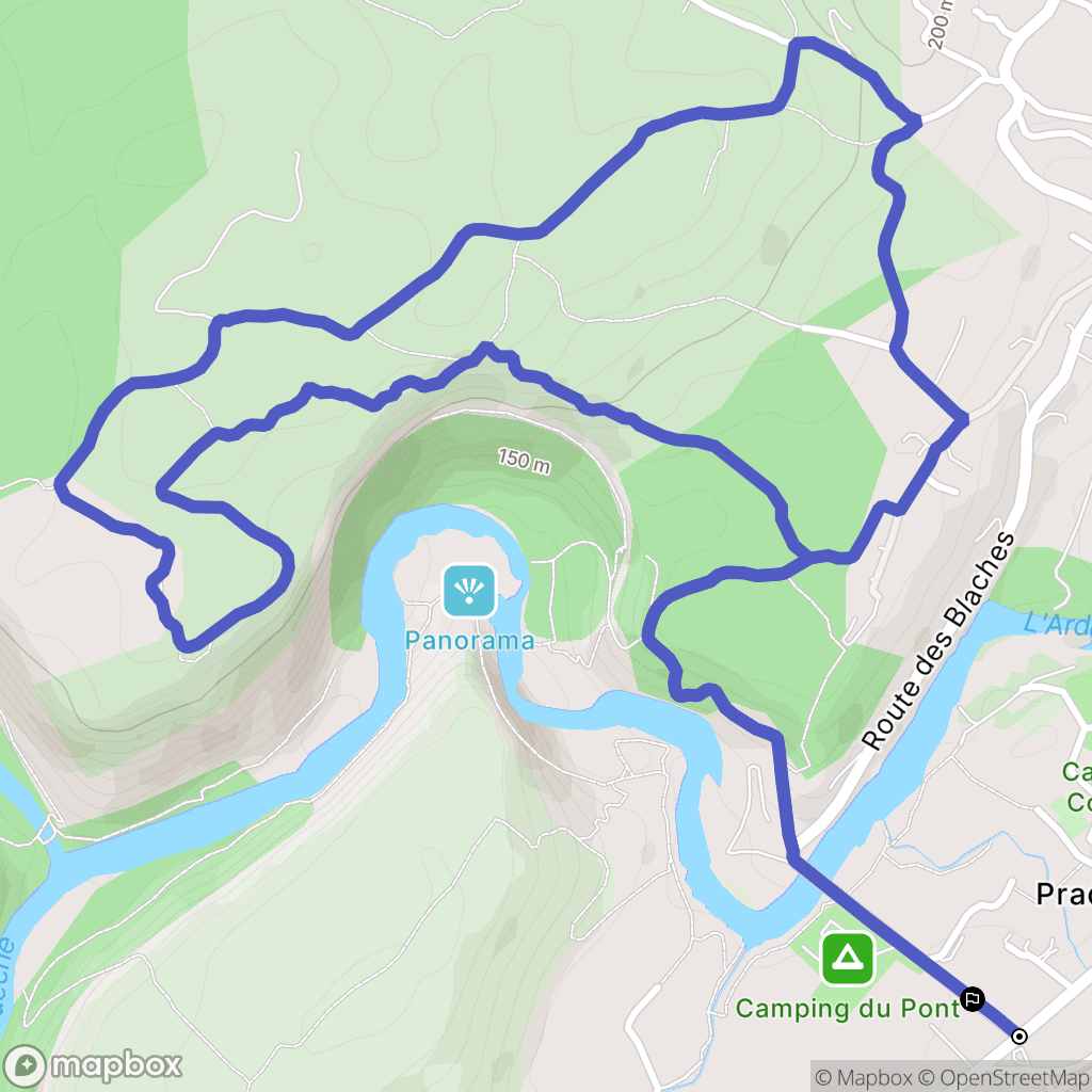 Pradons : carte du parcours de randonnée - France