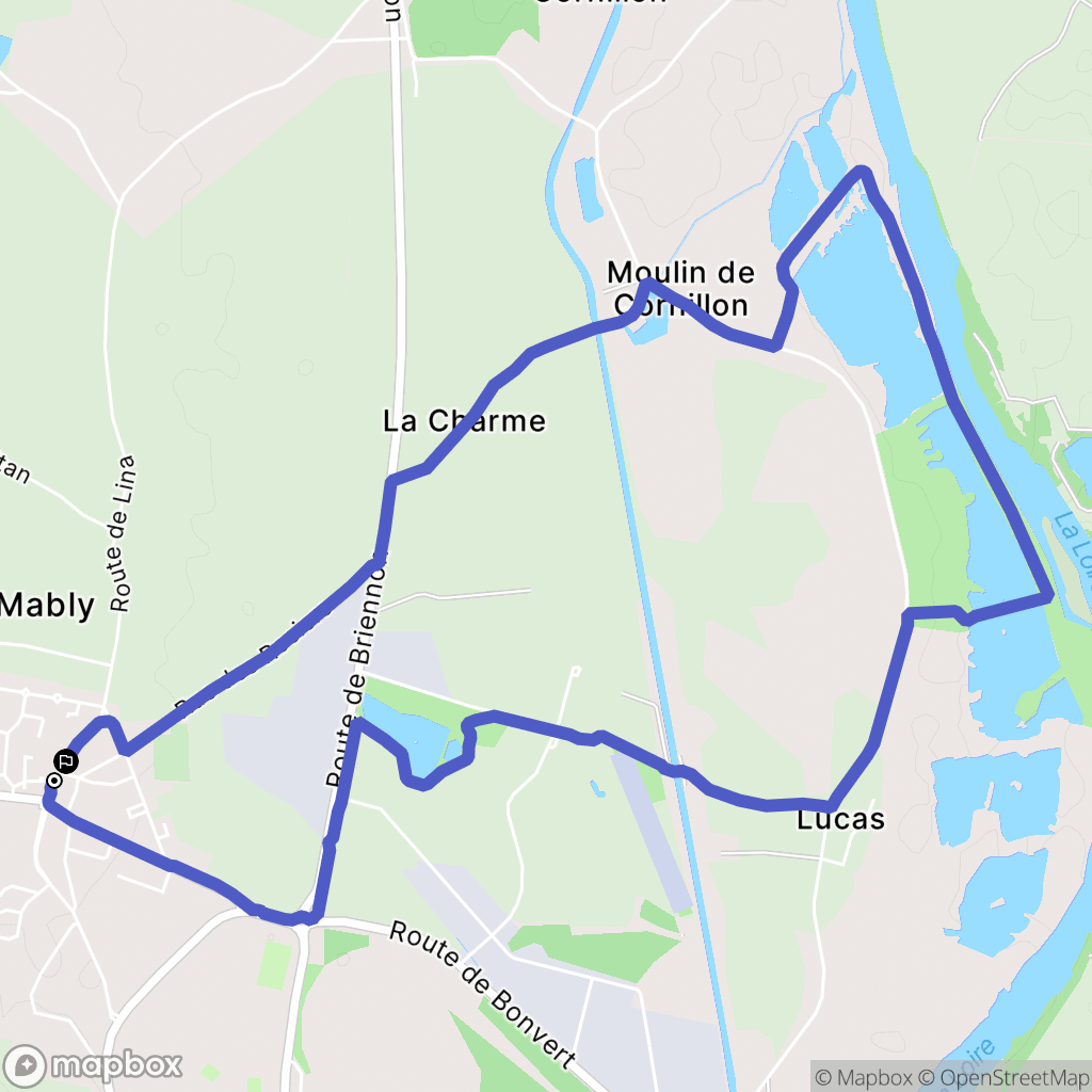 Mably : carte du parcours de randonnée - France