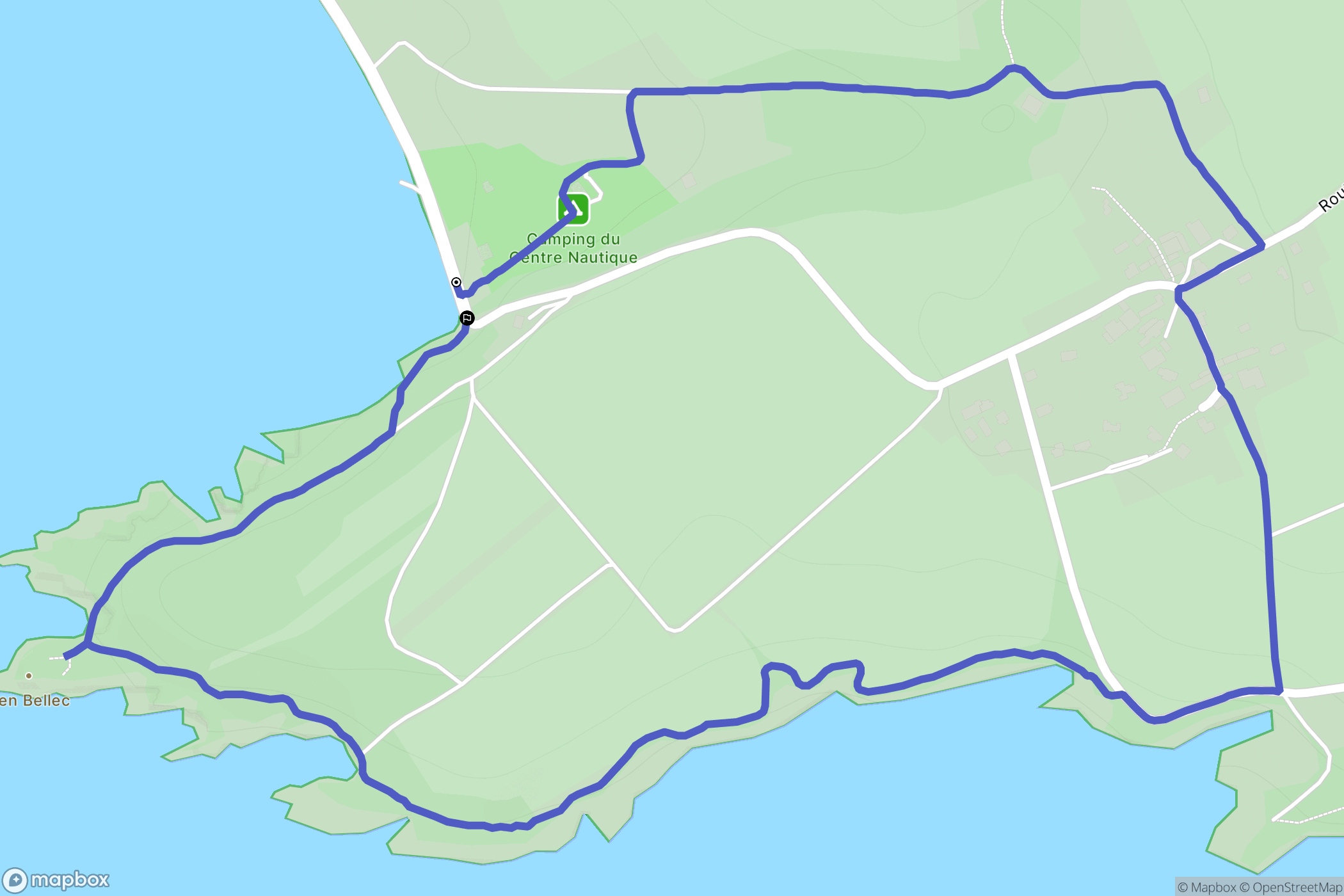 Telgruc-sur-Mer : carte du parcours de randonnée - France