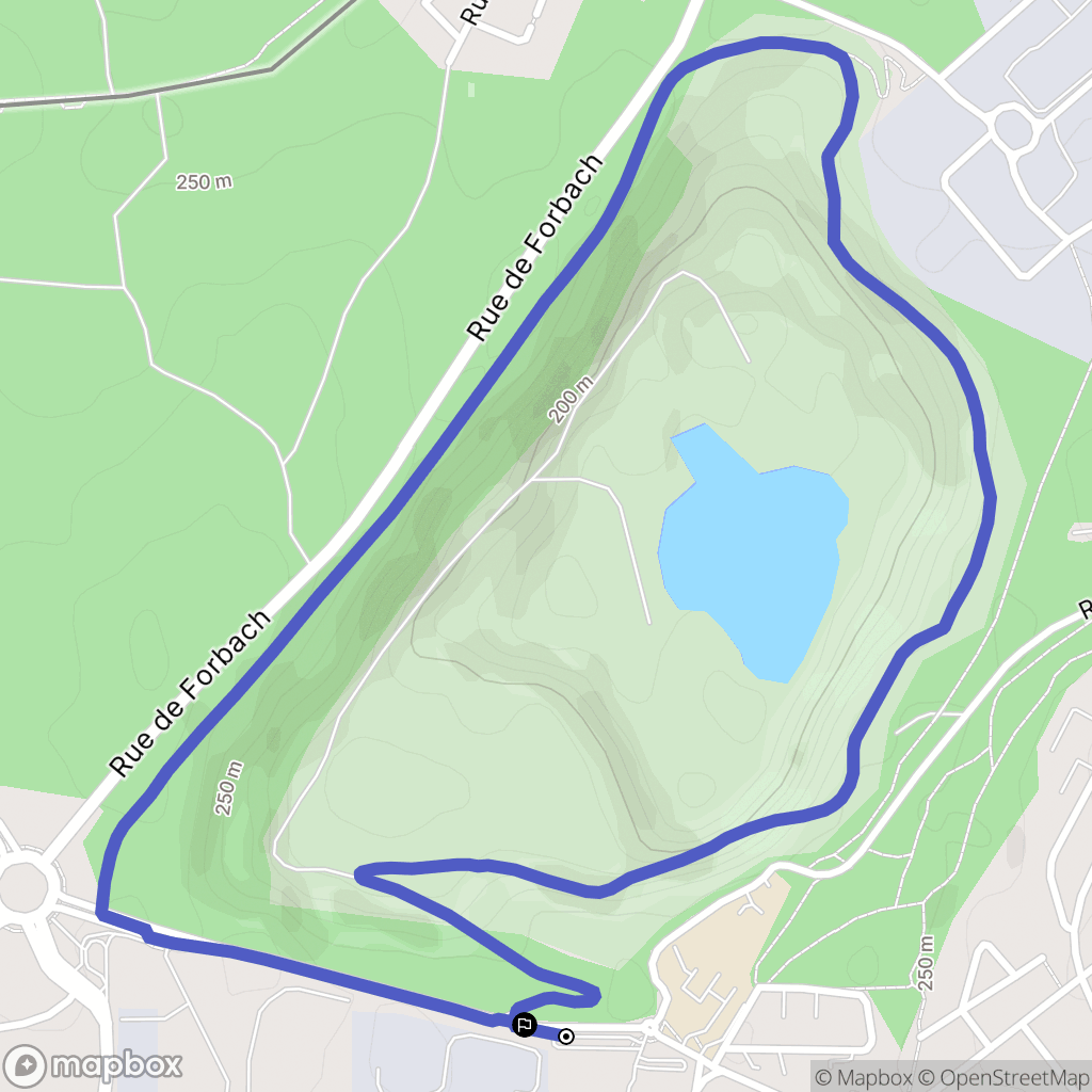 Forbach : carte du parcours de randonnée - France