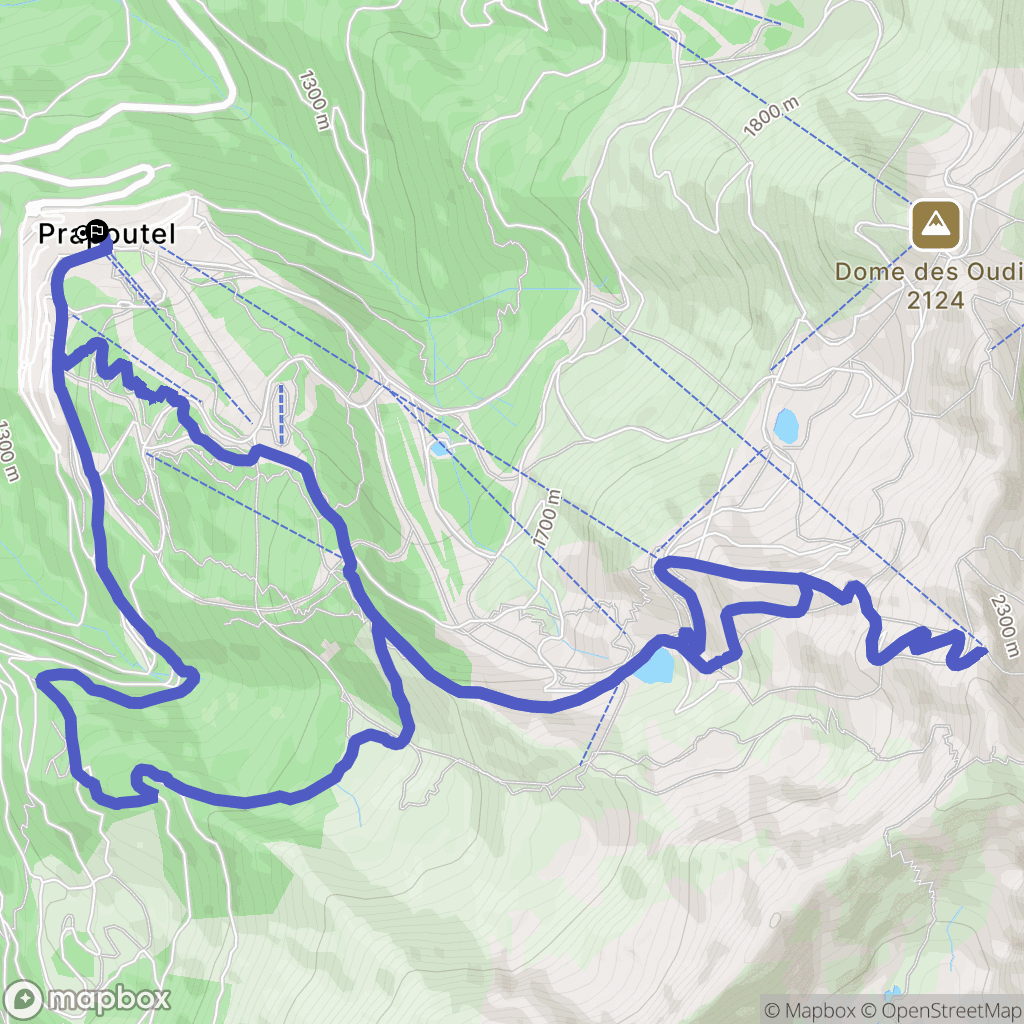 Les Adrets : carte du parcours de randonnée - France