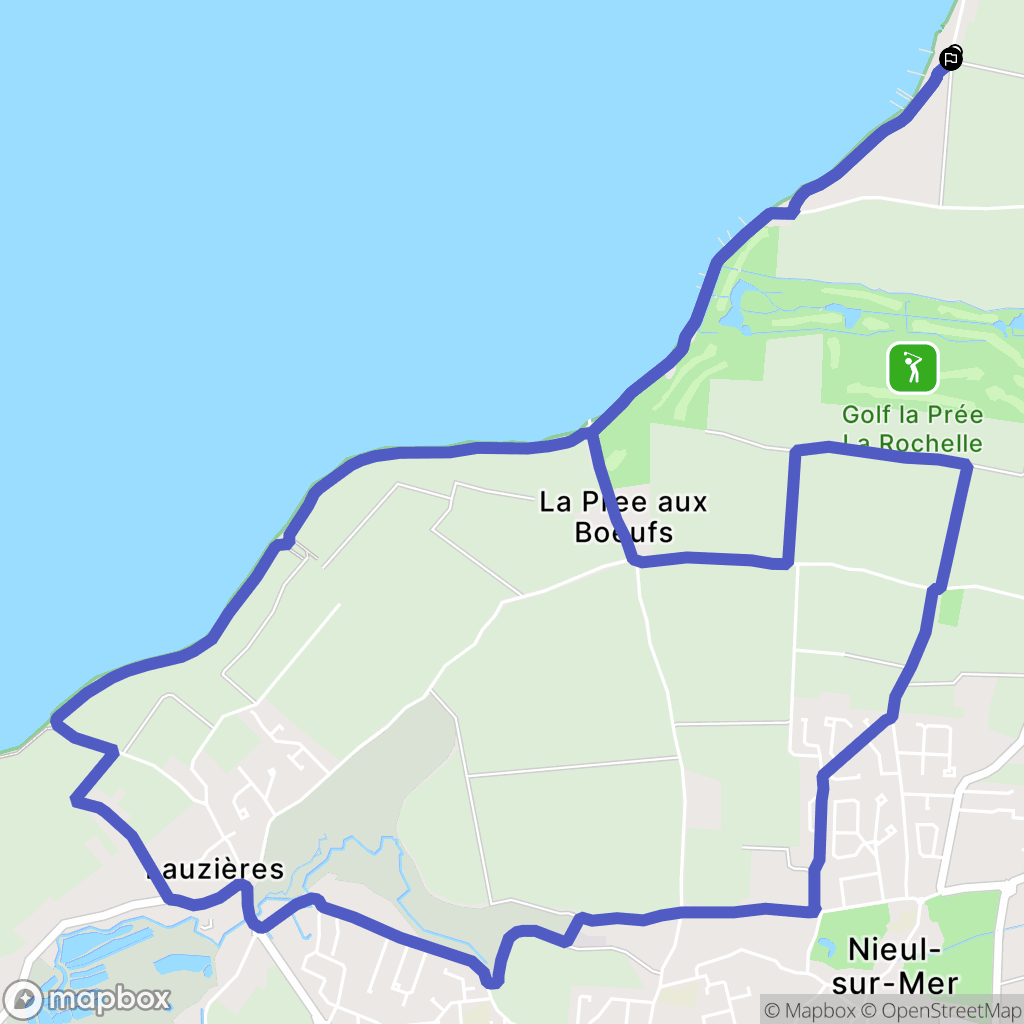 Marsilly : carte du parcours de randonnée - France