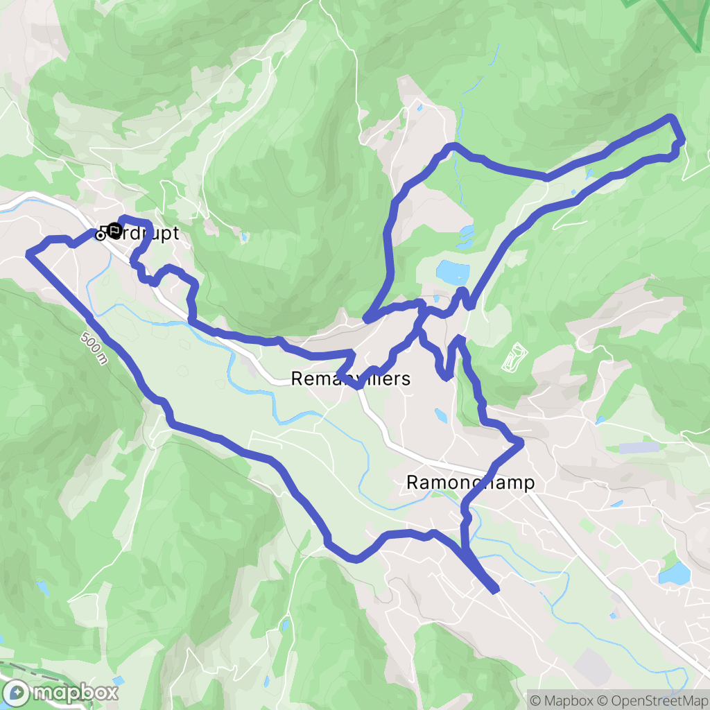 Ferdrupt : carte du parcours de randonnée - France