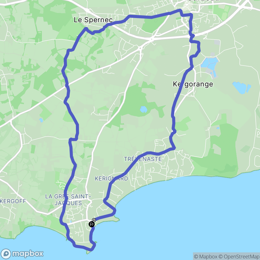 Sarzeau : carte du parcours de randonnée - France