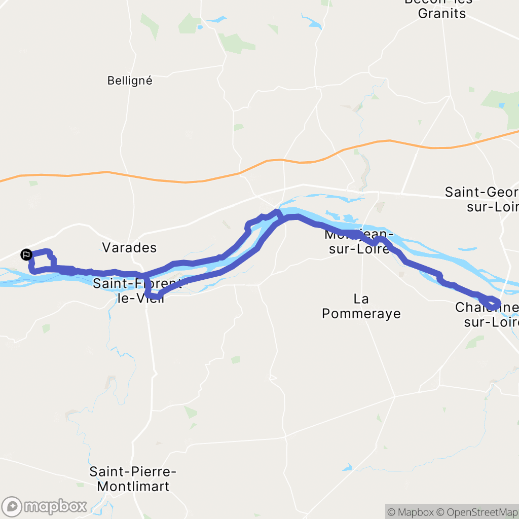 Vair-sur-Loire : carte du parcours de randonnée - France