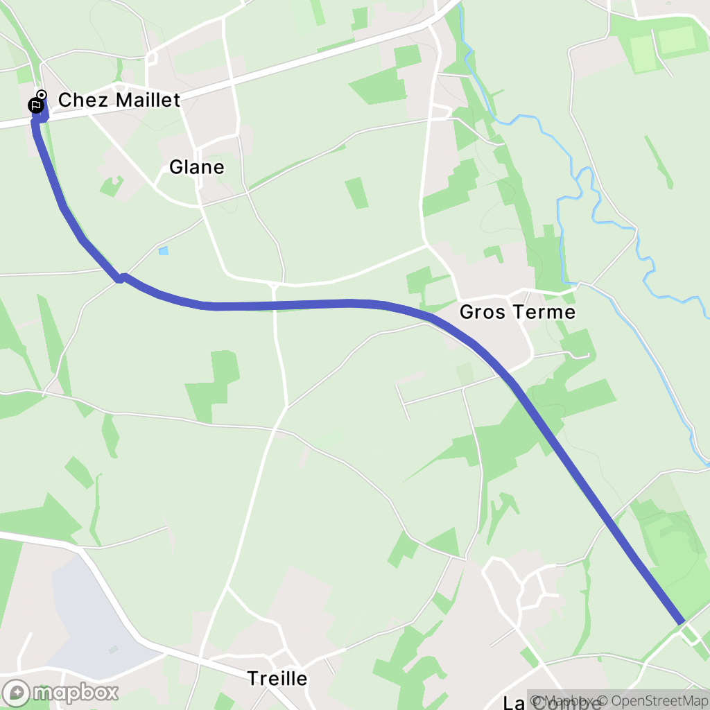 Pranzac : carte du parcours de randonnée - France