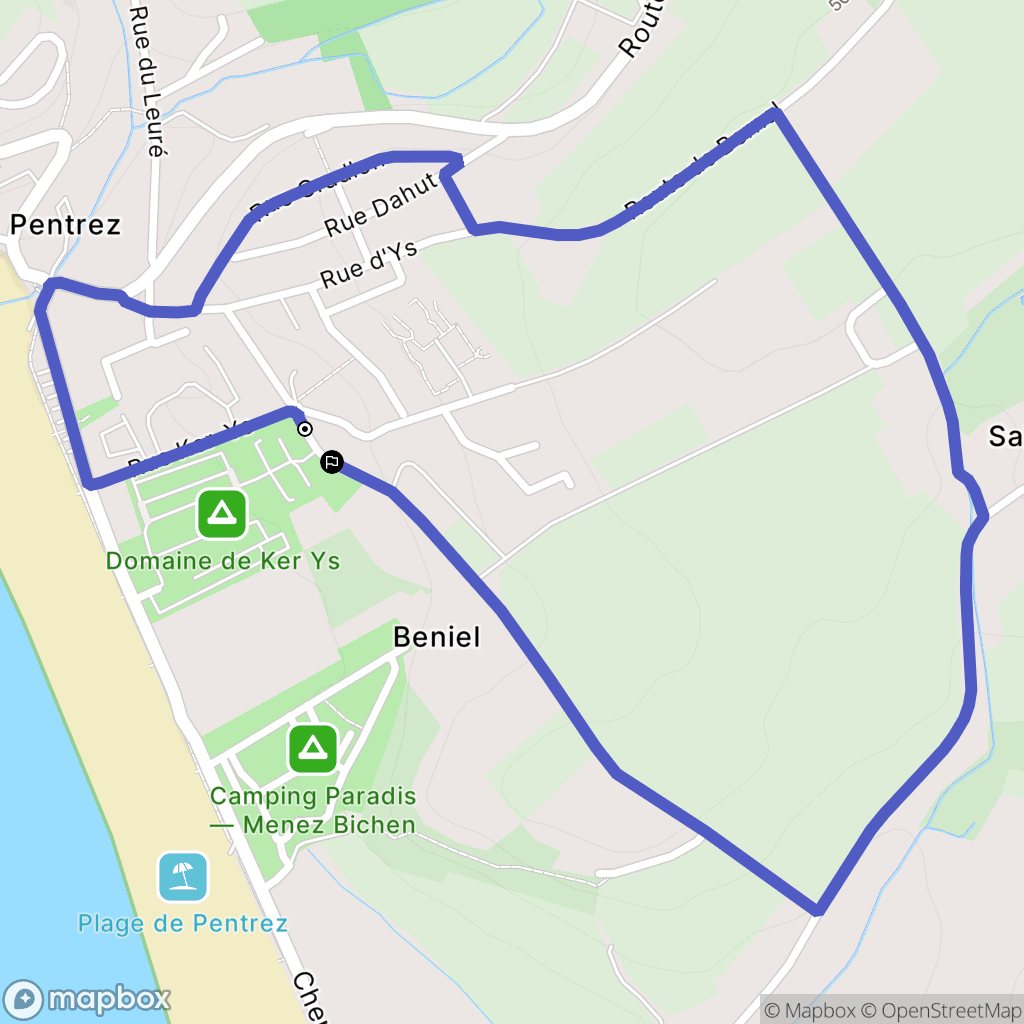 Saint-Nic : carte du parcours de randonnée - France