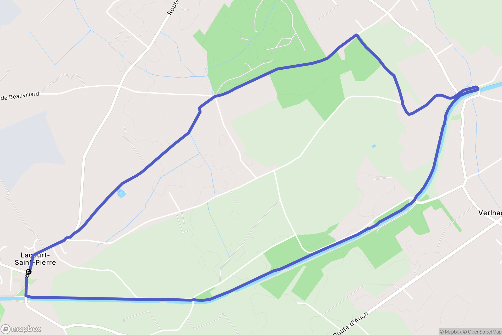 Lacourt-Saint-Pierre : carte du parcours de randonnée - France